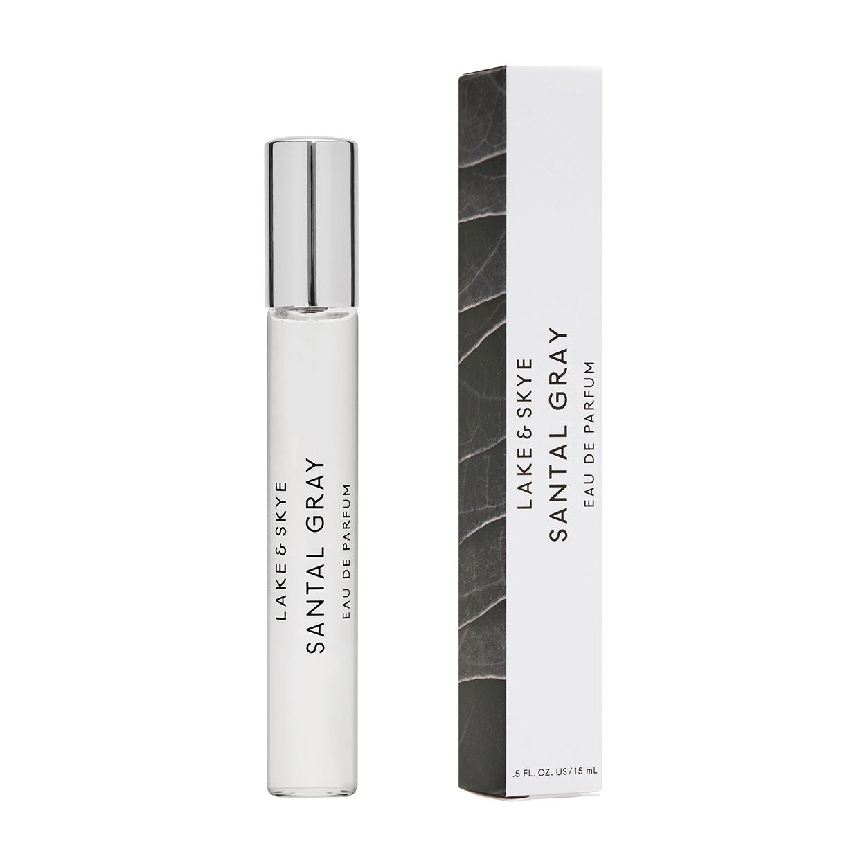 Image of the Lake & Skye Santal Gray Eau de Parfum variant: 0.5 fl oz | 15 ml box