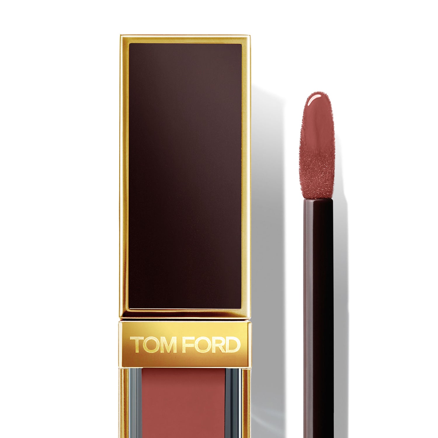 Image of an open Tom Ford Gloss Luxe Lip with Hydrating Jojoba Oil variant: 08 Inhibition