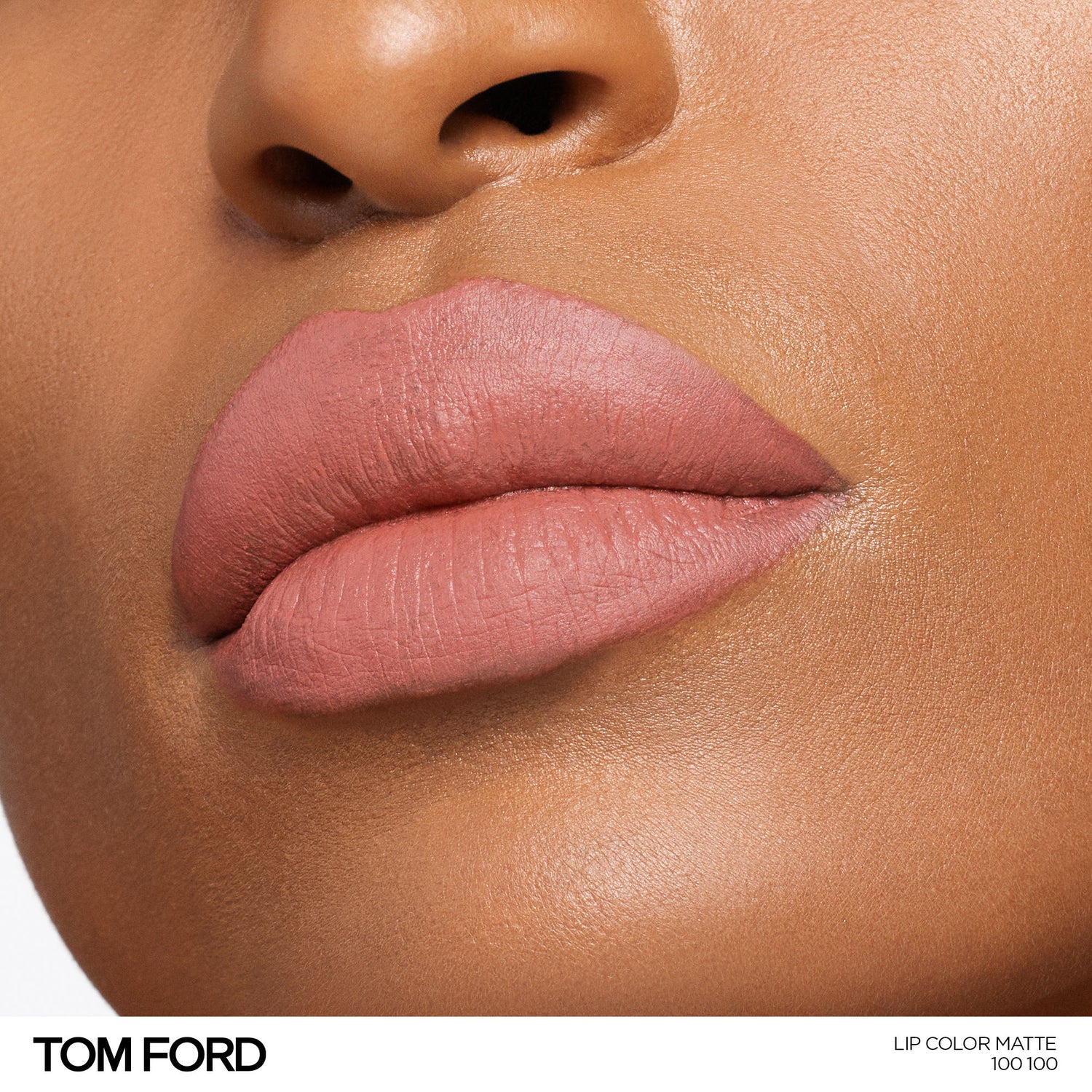 Model image of Tom Ford Lip Color Matte Lipstick variant: 100 100