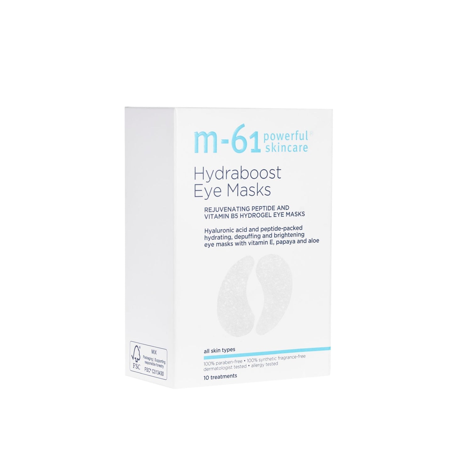 Side image of M-61 Hydraboost Eye Masks variant: 10 Treatments