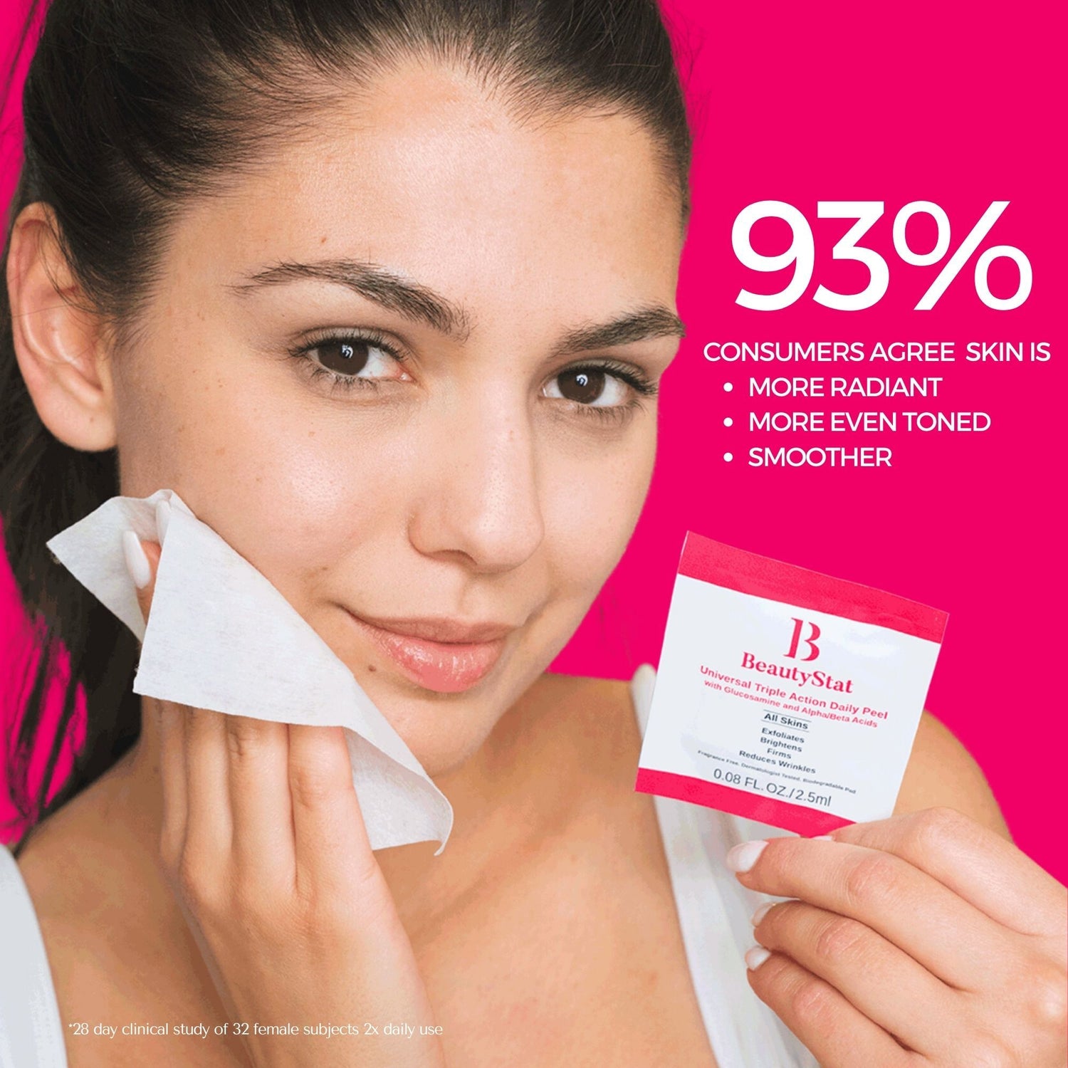 BeautyStat Universal Triple Action Daily Peel with Glucosamine and AHAs/BHAs
