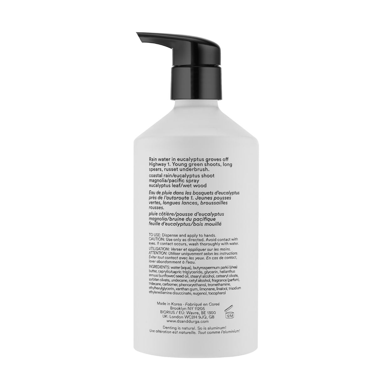 Back image of D.S. & Durga Big Sur After Rain Hand Lotion variant: 11.8 fl oz