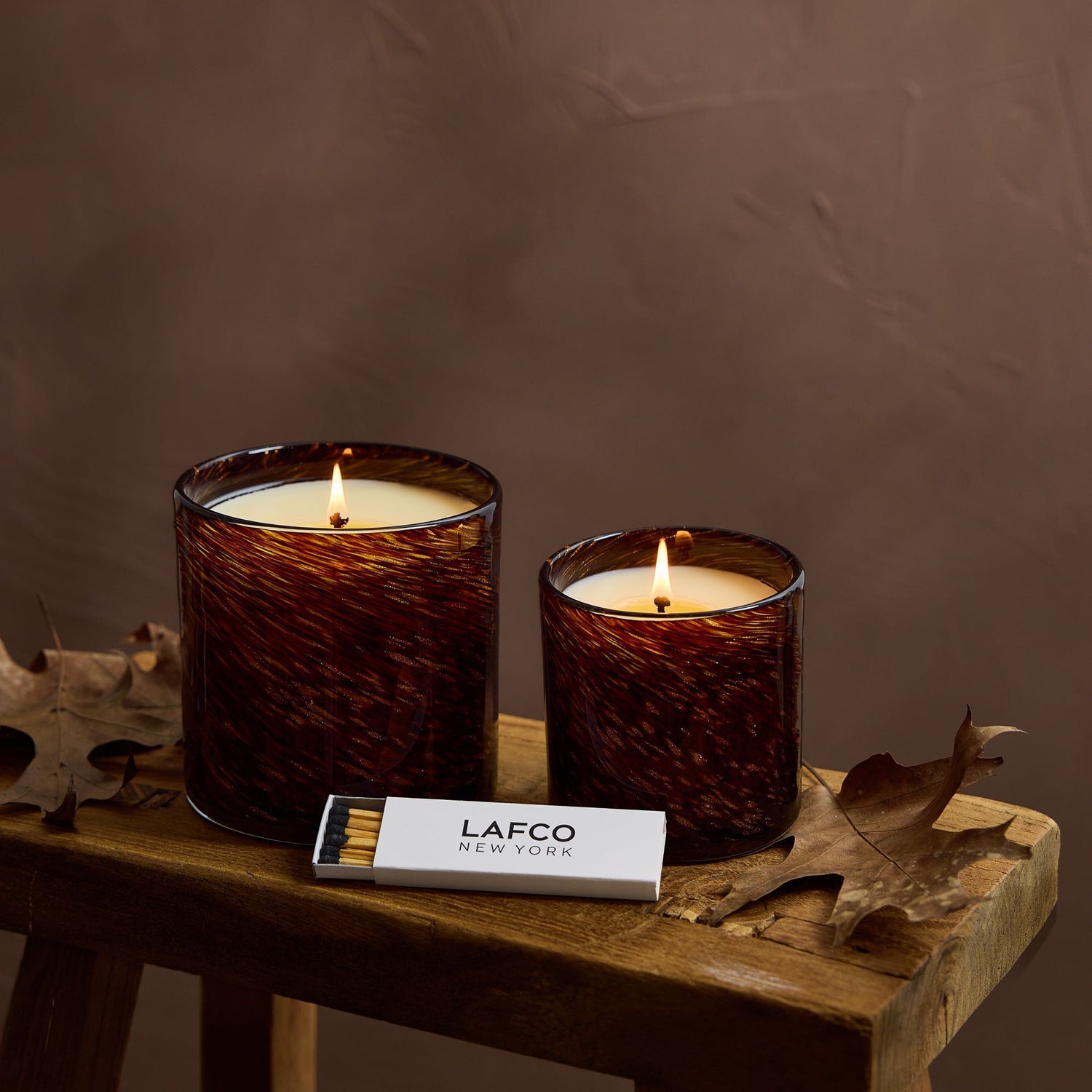 Lifestyle image of Lafco Spiced Pomander Candle variant: 15.5 oz (Signature)