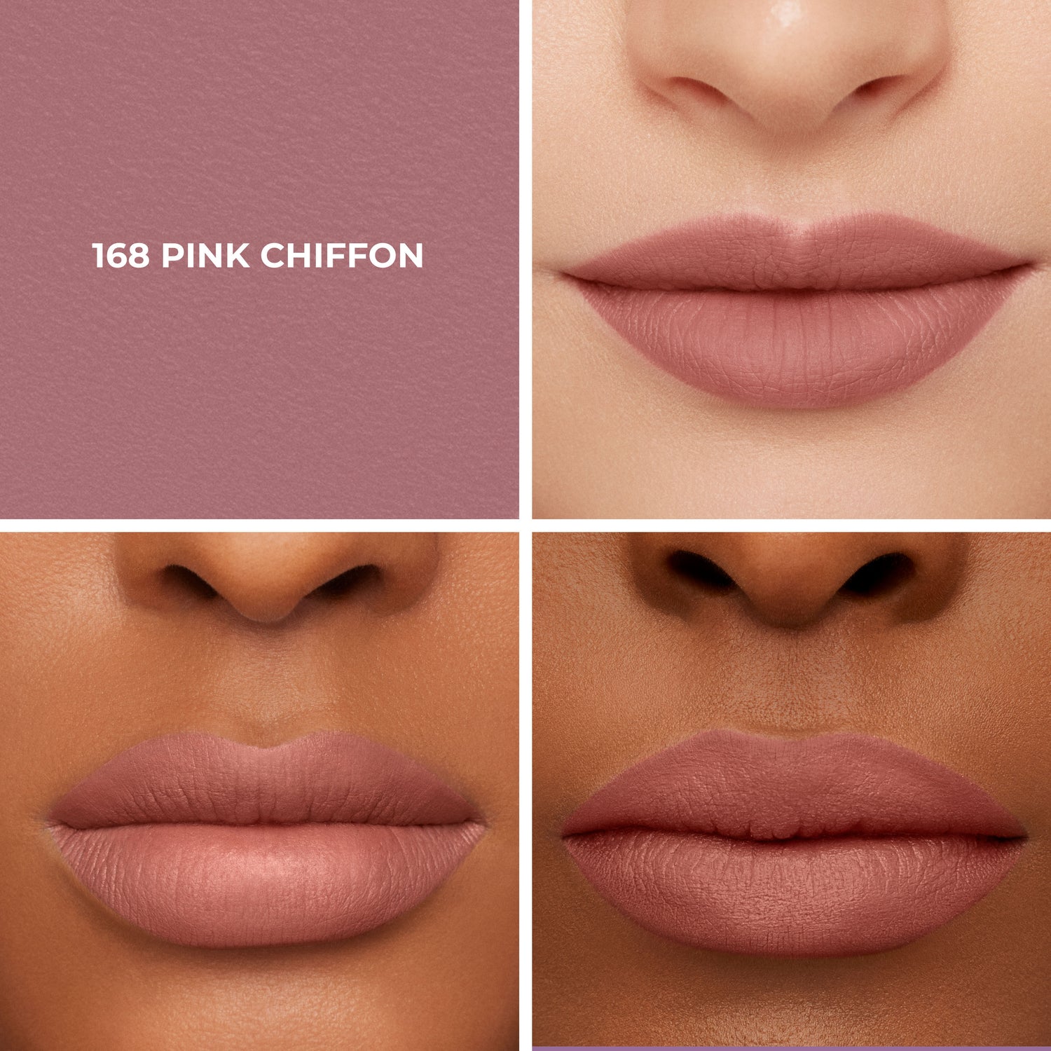Model image of Laura Mercier Caviar Smoothing Matte Lipstick variant: 168 Pink Chiffon