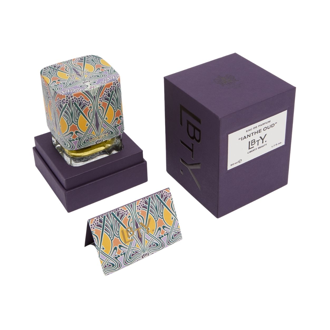 Image of an open Liberty LBTY. Ianthe Oud Eau De Parfum variant: 1.69 fl oz