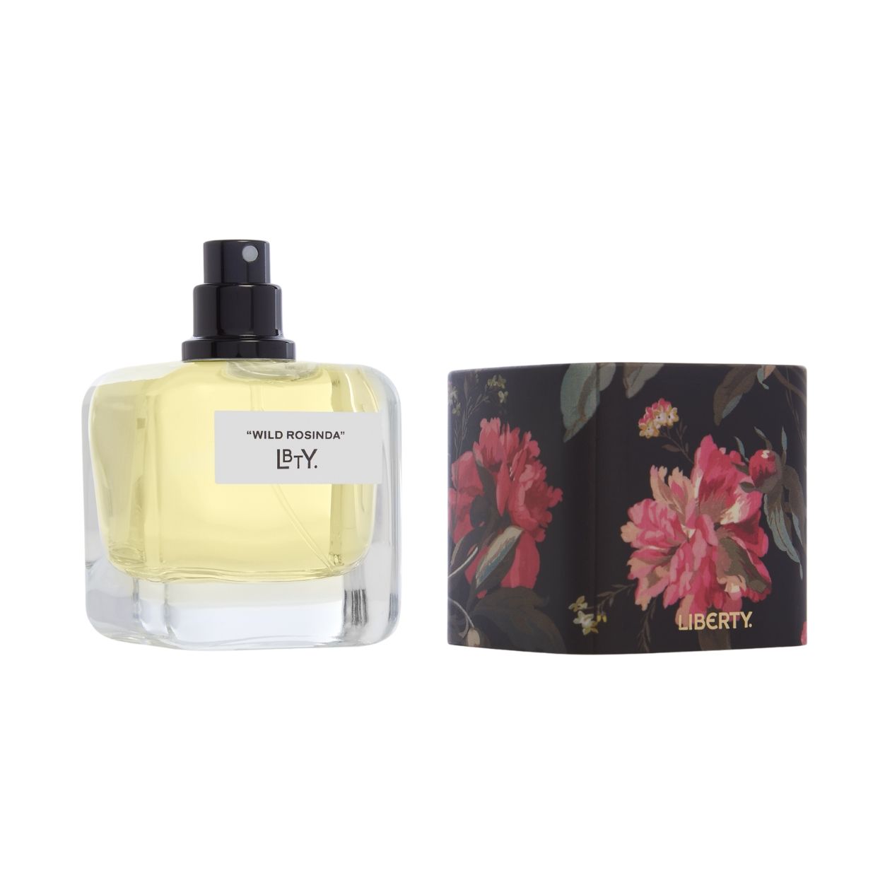 Image of an open Liberty LBTY. Wild Rosinda Eau De Parfum variant: 1.69 fl oz