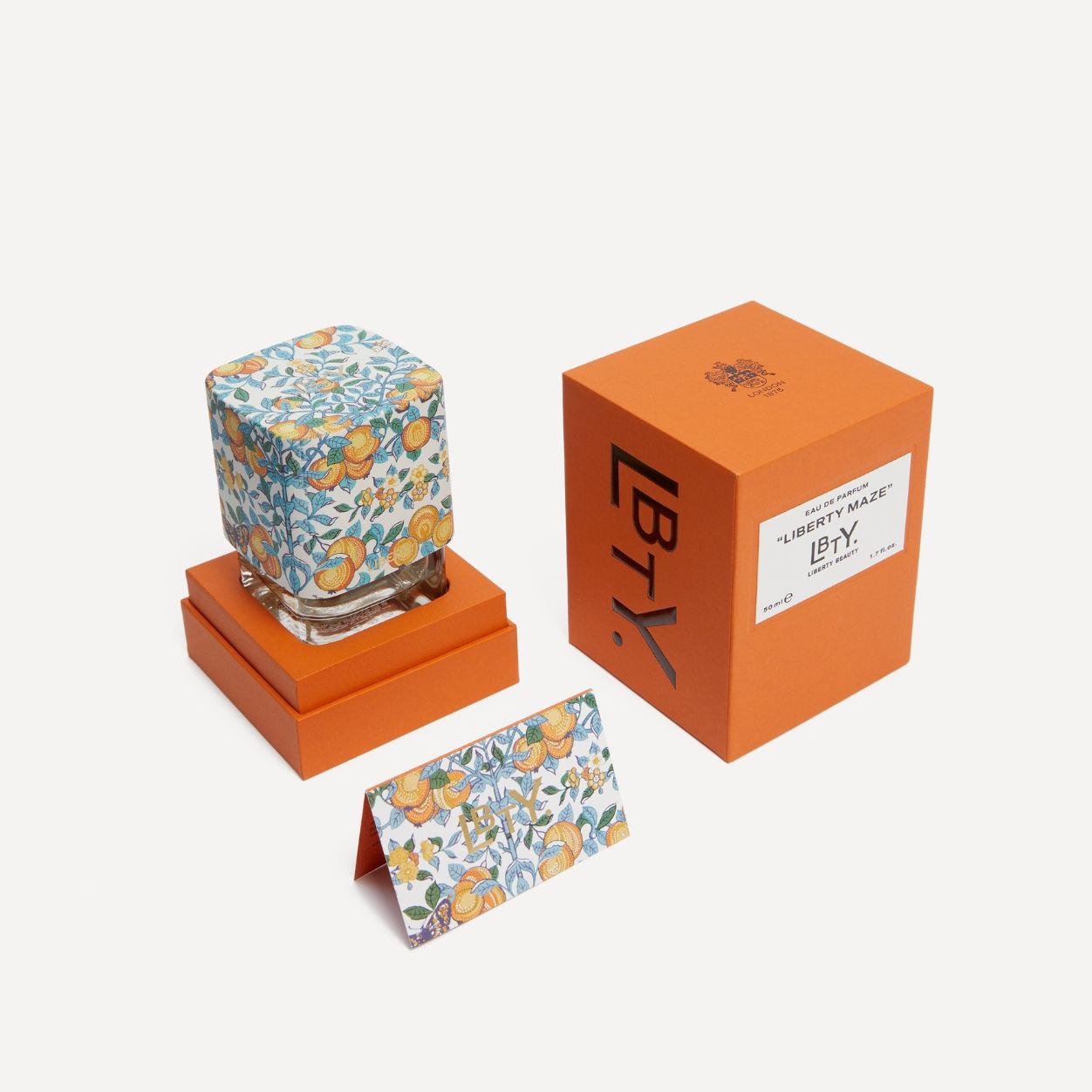Image of an open Liberty LBTY. Liberty Maze Eau De Parfum variant: 1.69 fl oz