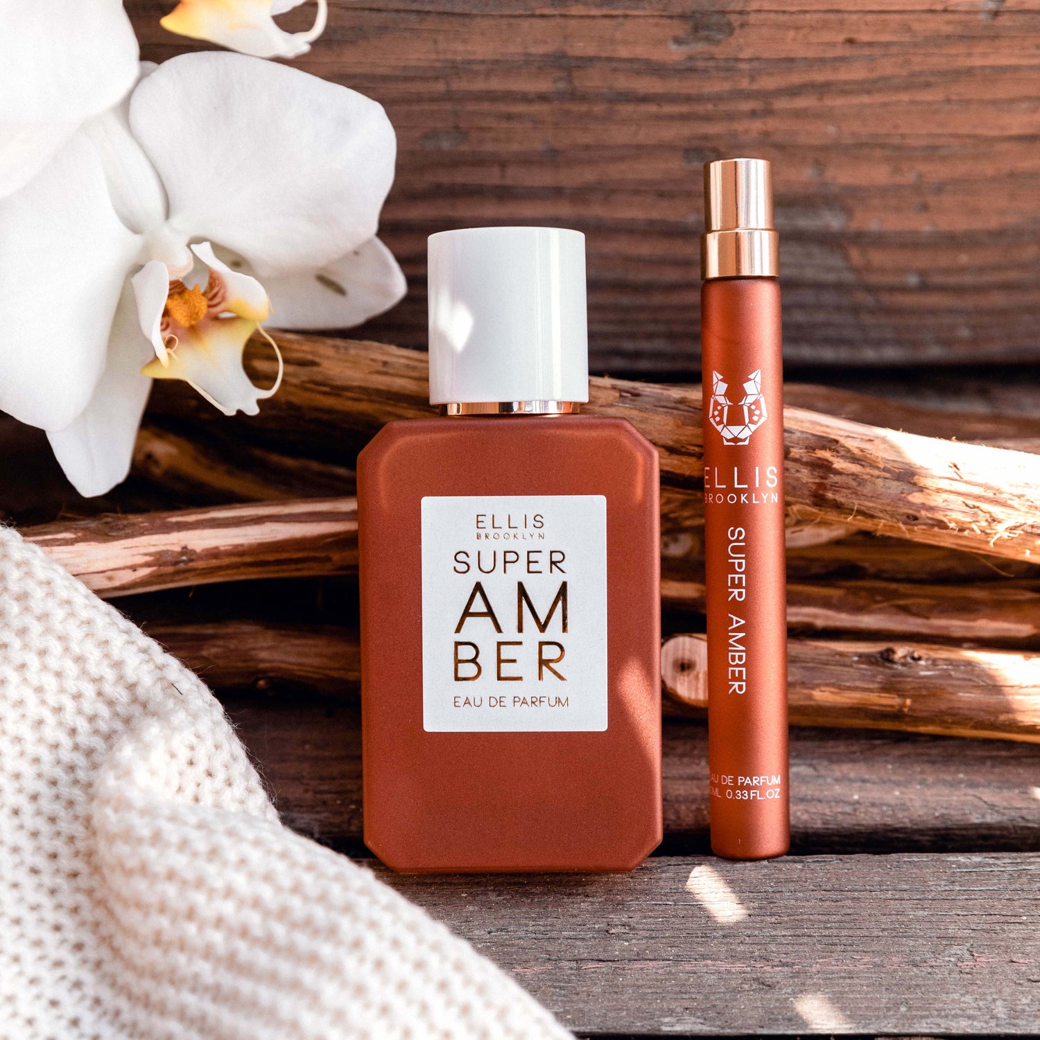 Lifestyle image of Ellis Brooklyn Super Amber Eau de Parfum variant: 1.7 fl oz