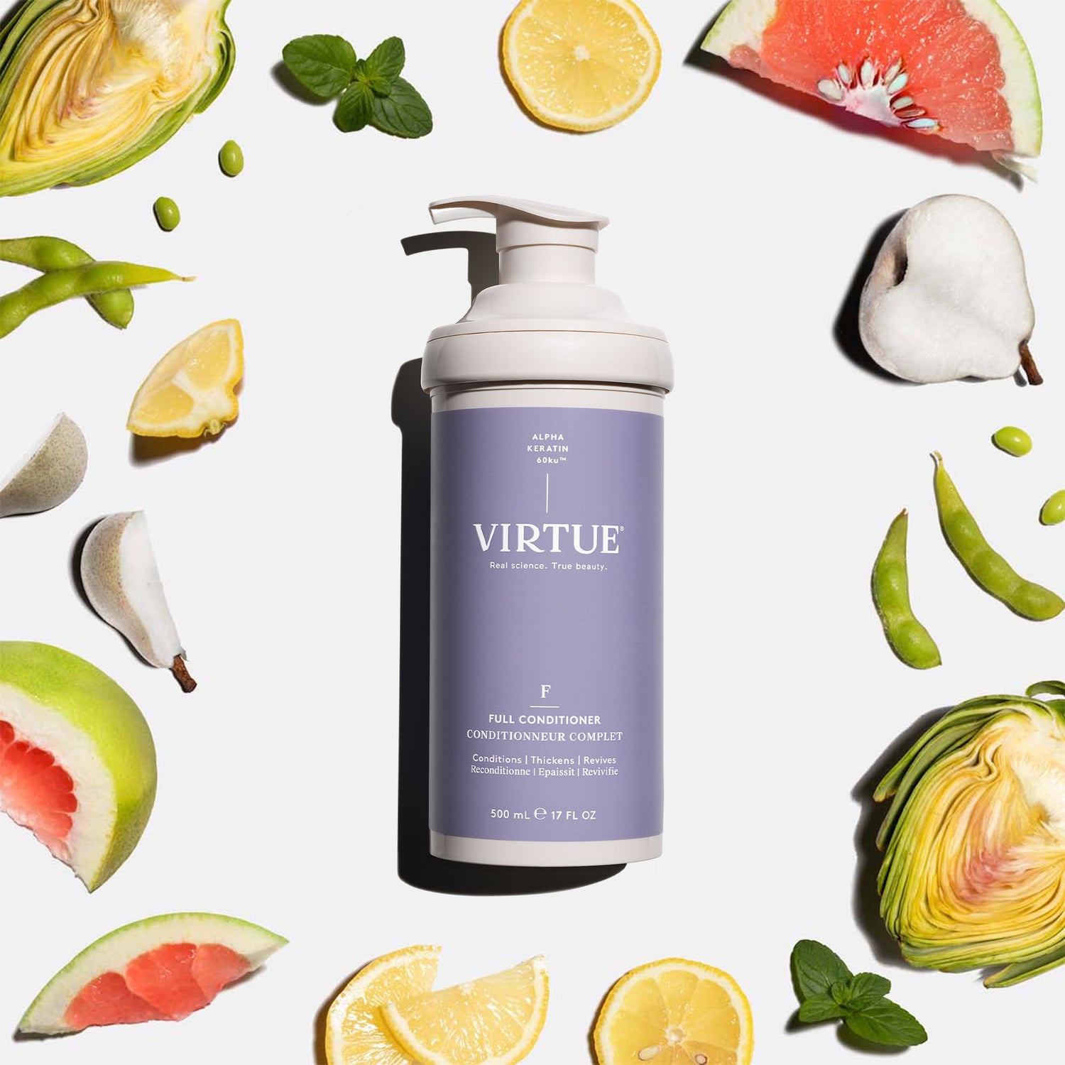Lifestyle image of Virtue Full Conditioner variant: 17 fl oz