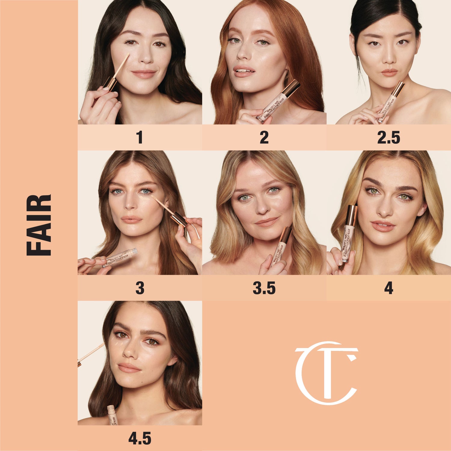 Model image of Charlotte Tilbury 1 Fair variant: 1 Fair