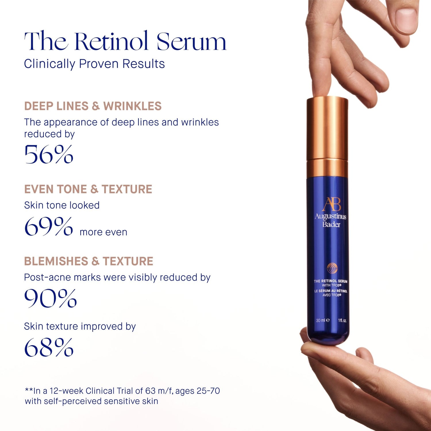 Lifestyle image of Augustinus Bader The Retinol Serum variant: 1 oz
