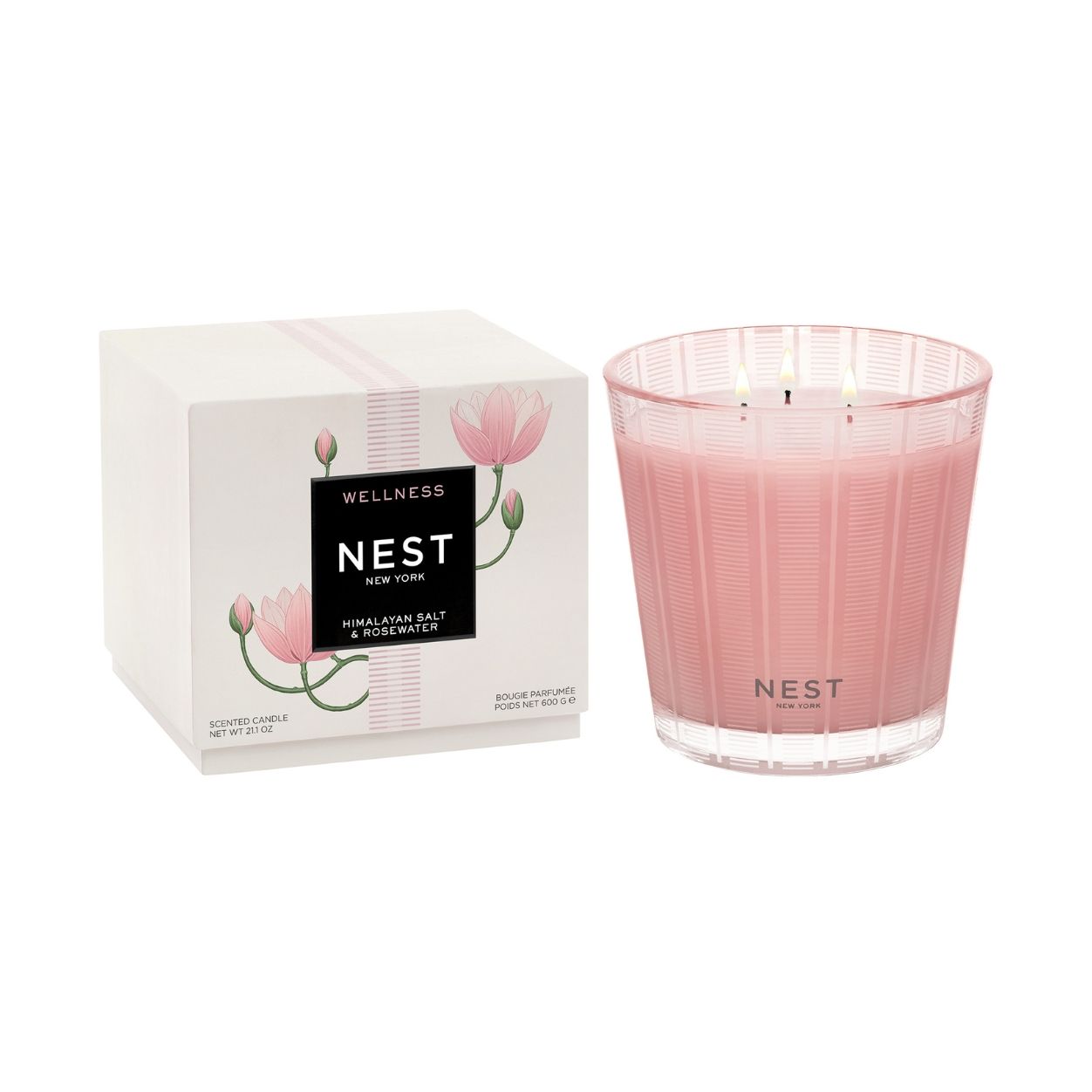 Nest Himalayan Salt & Rosewater Candle variant: 21.1 oz (3-Wick) main image