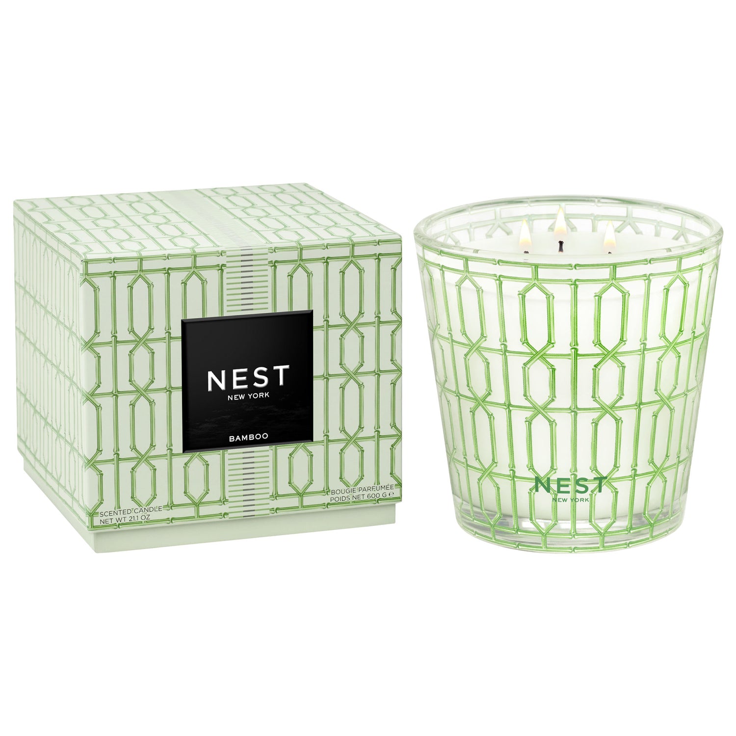Nest Bamboo Decorative Candle variant: 21.2 oz (3-Wick) main image