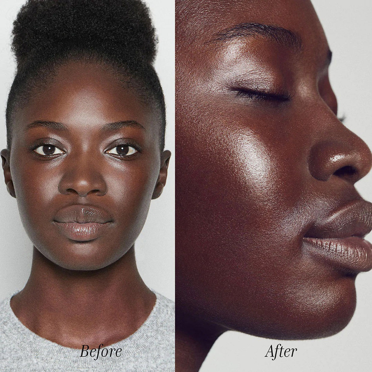 Before and after results of using Kjaer Weis The Beautiful Oil variant: 2.2 fl oz