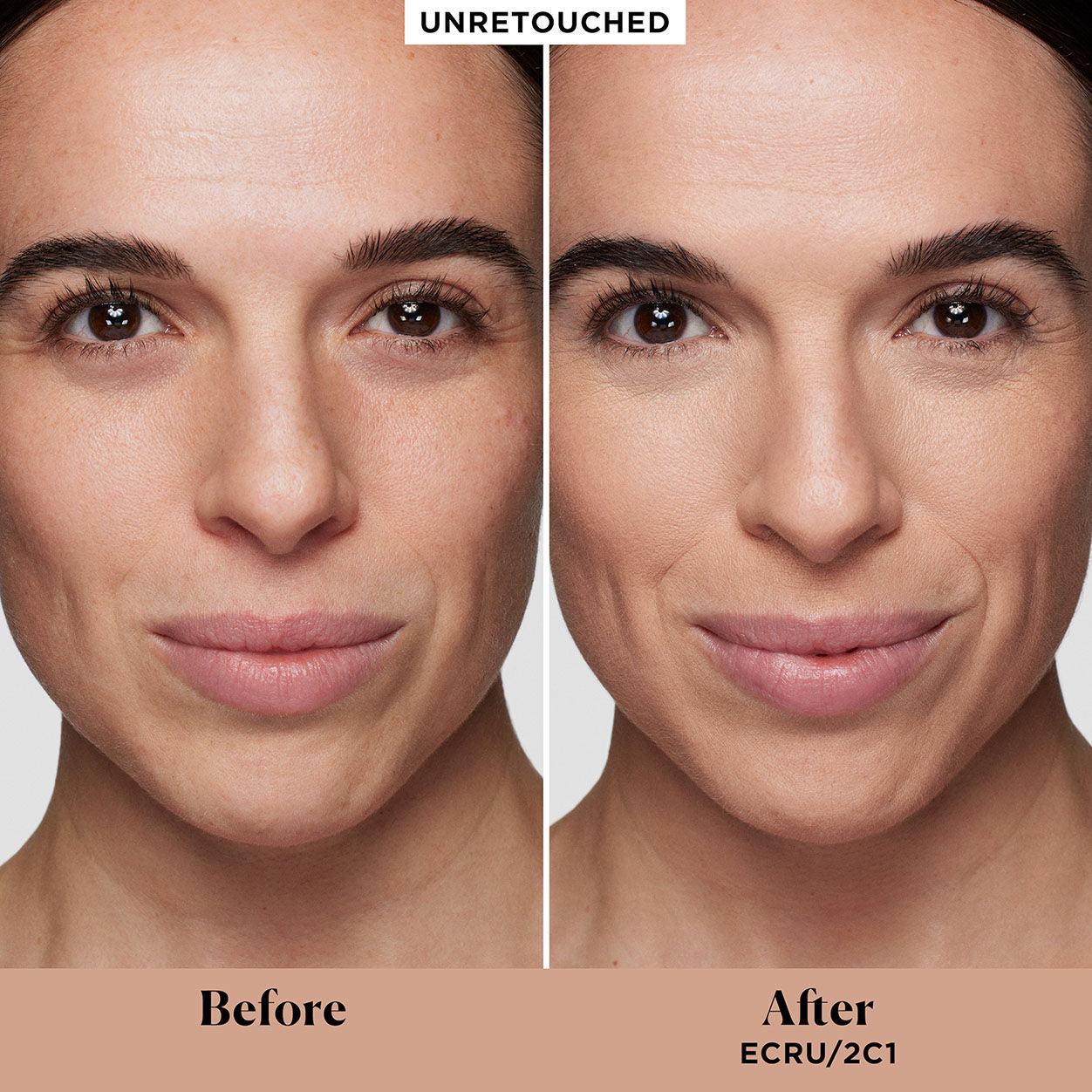 Before and after results of using variant: 2C1 Ecru