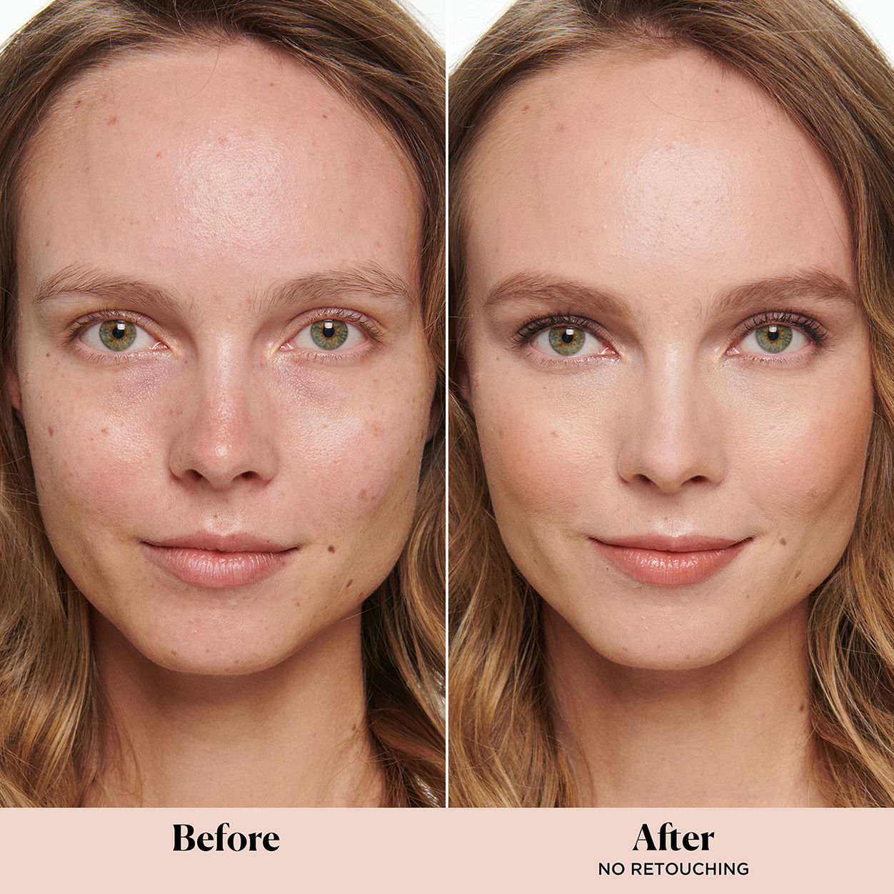 Before and after results of using Laura Mercier Secret Camouflage Concealer Duo Stick variant: 2N
