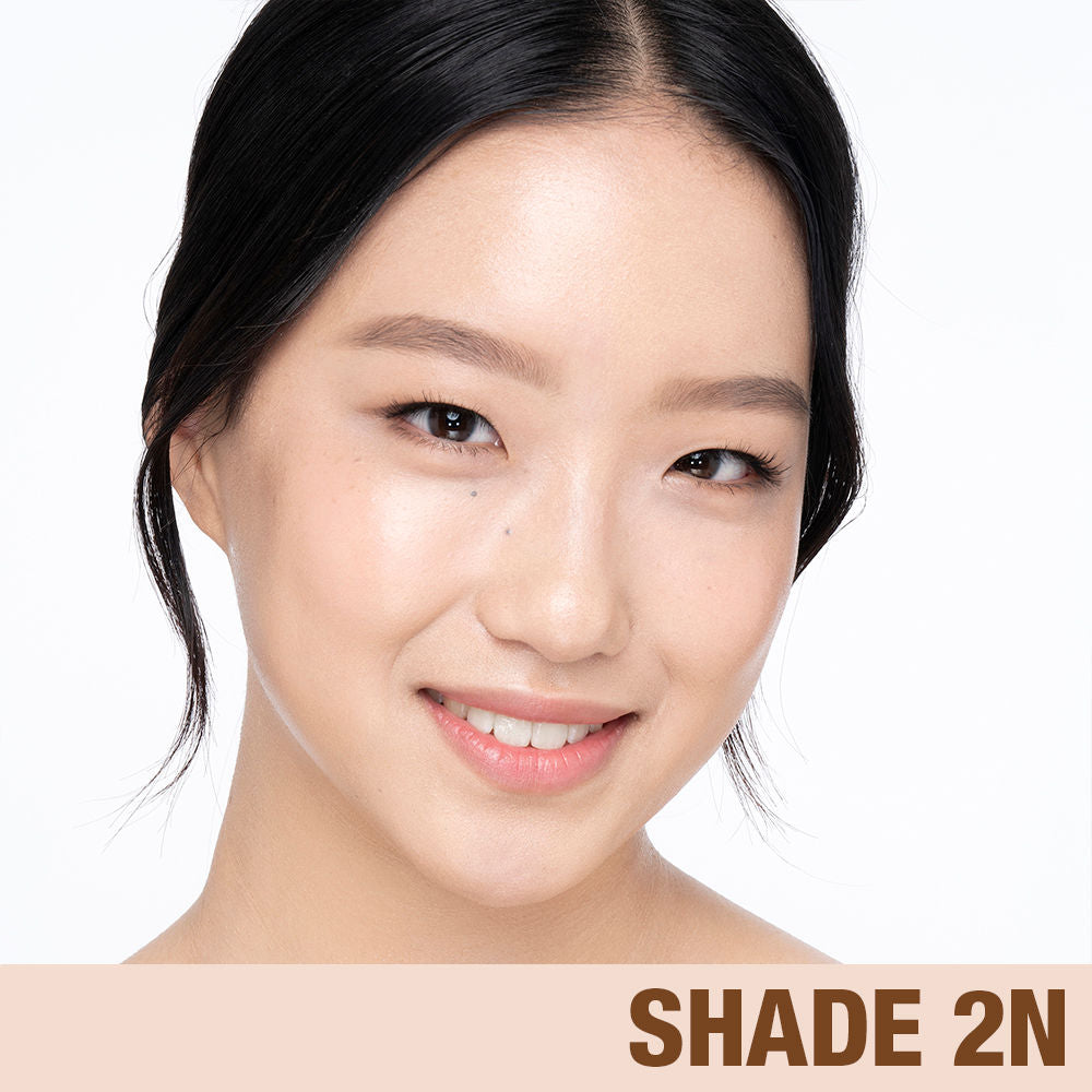 Model image of Charlotte Tilbury Charlotte's Beautiful Skin Foundation variant: 2 Neutral (medium with neutral undertones)