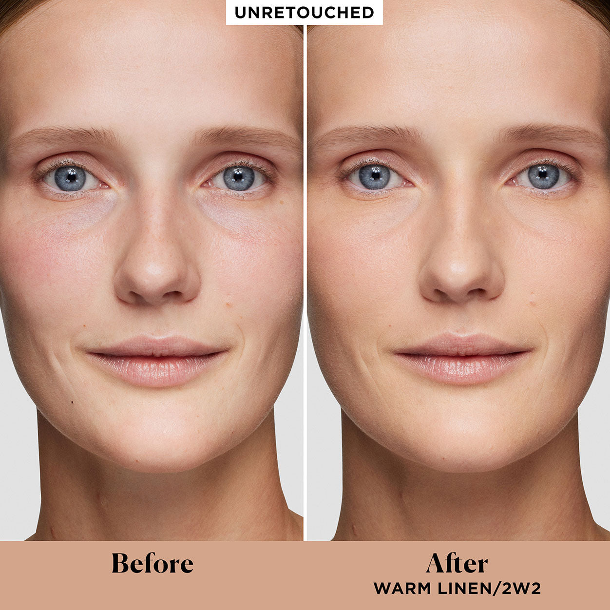 Before and after results of using variant: 2W2 Warm Linen
