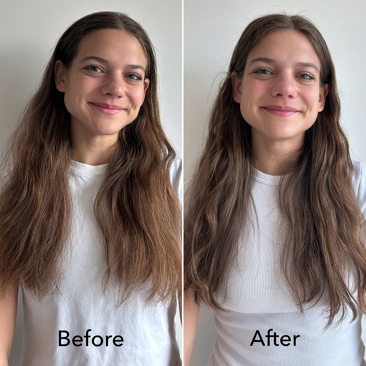 Before and after results of using Bumble and Bumble Seaweed Air Dry Cream variant: 2 fl oz