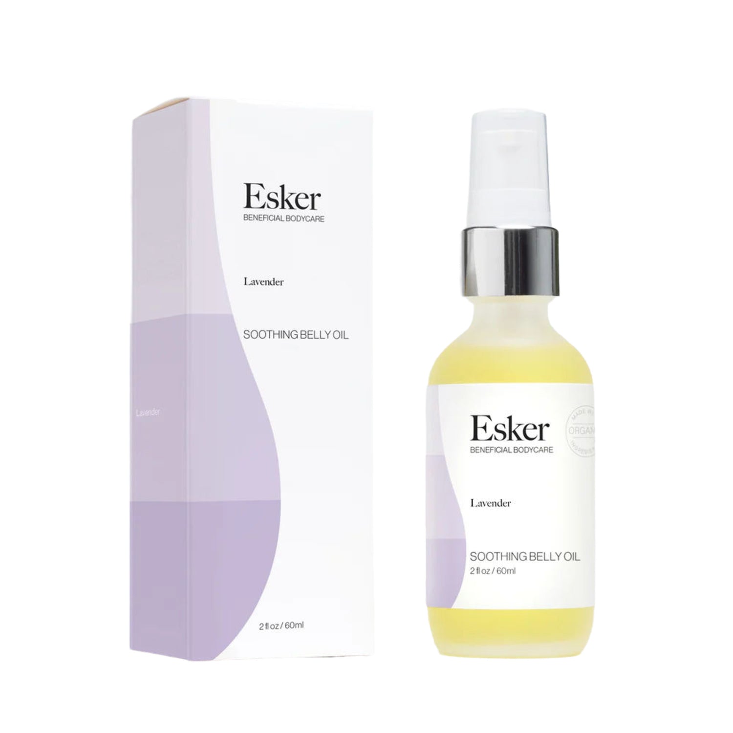 Esker Soothing Belly Oil Size variant: 2 fl oz main image.