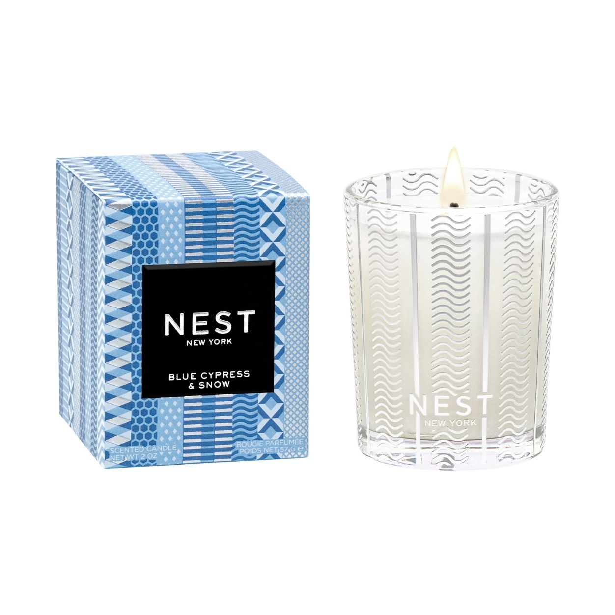 Nest Blue Cypress & Snow Classic Candle (Limited Edition) variant: 2 oz (Votive) main image