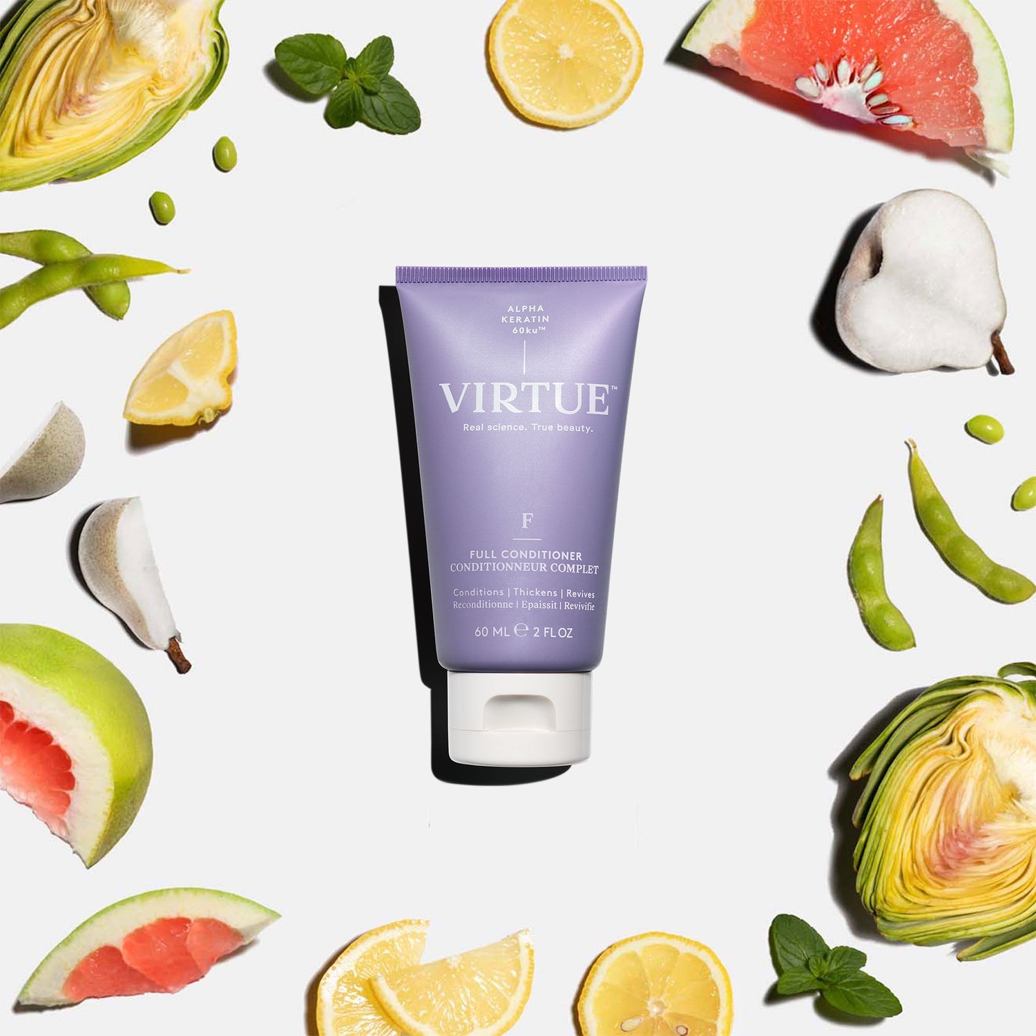 Lifestyle image of Virtue Full Conditioner variant: 2 oz