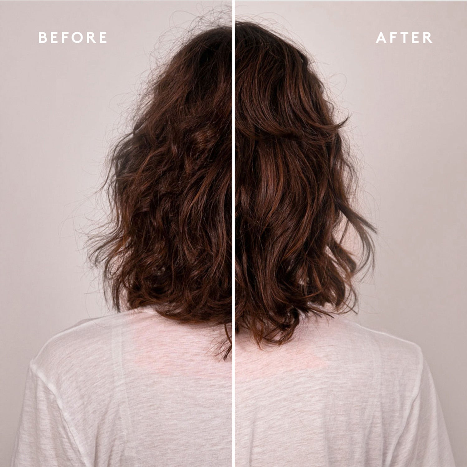 Before and after results of using Virtue Smooth Conditioner variant: 2 fl oz (Travel)