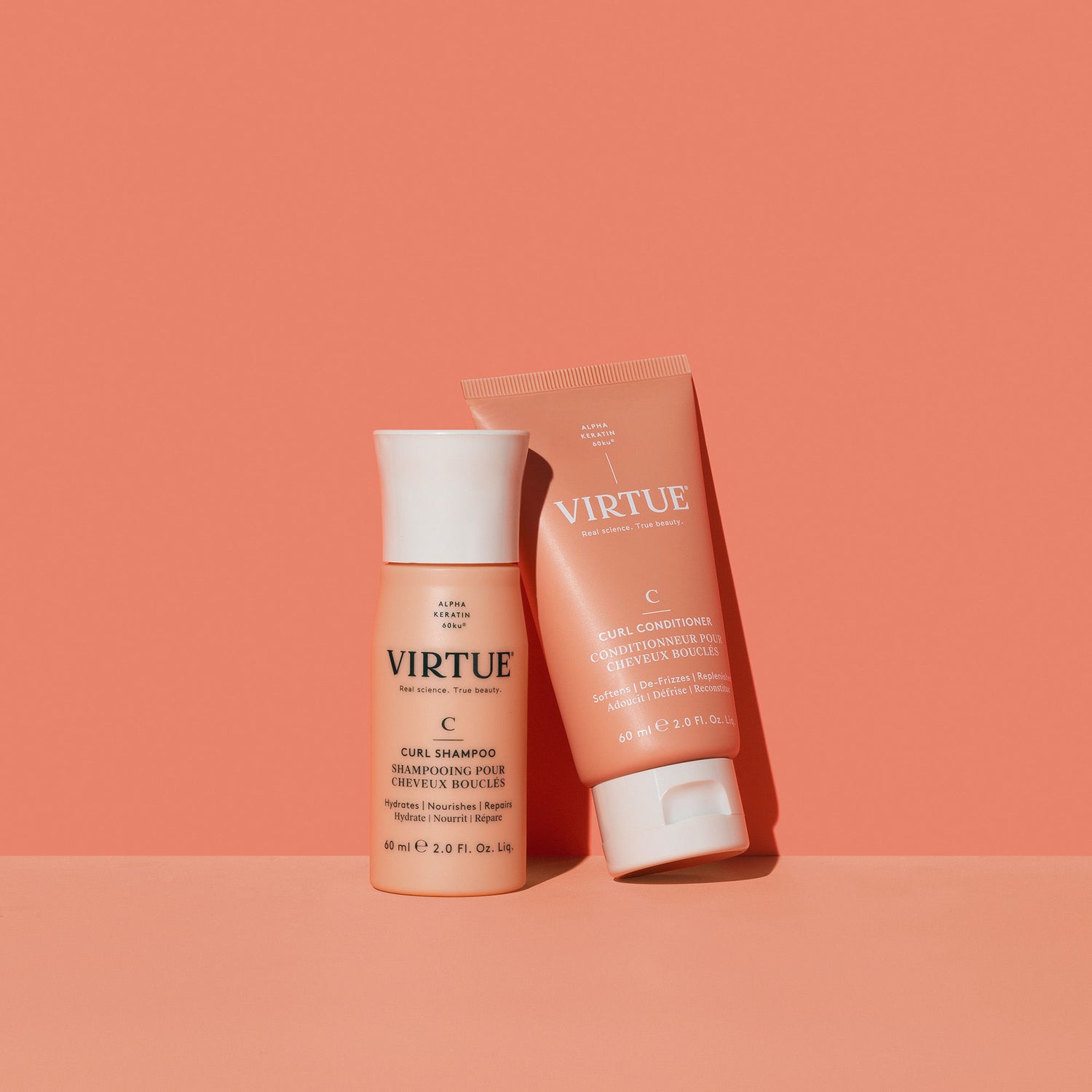 Lifestyle image of Virtue Curl Conditioner variant: 2 oz
