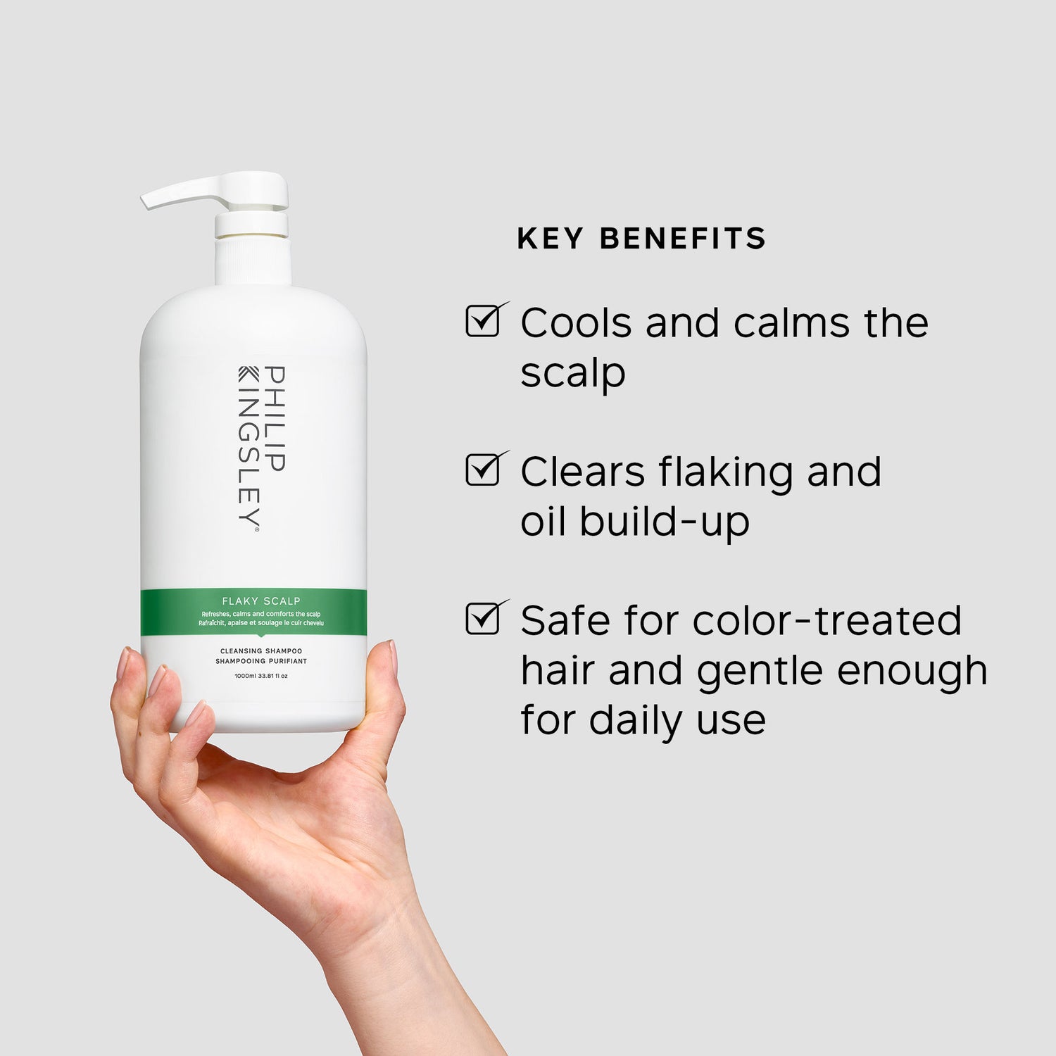 Lifestyle image of Philip Kingsley Flaky Scalp Cleansing Shampoo variant: 33.8 fl oz