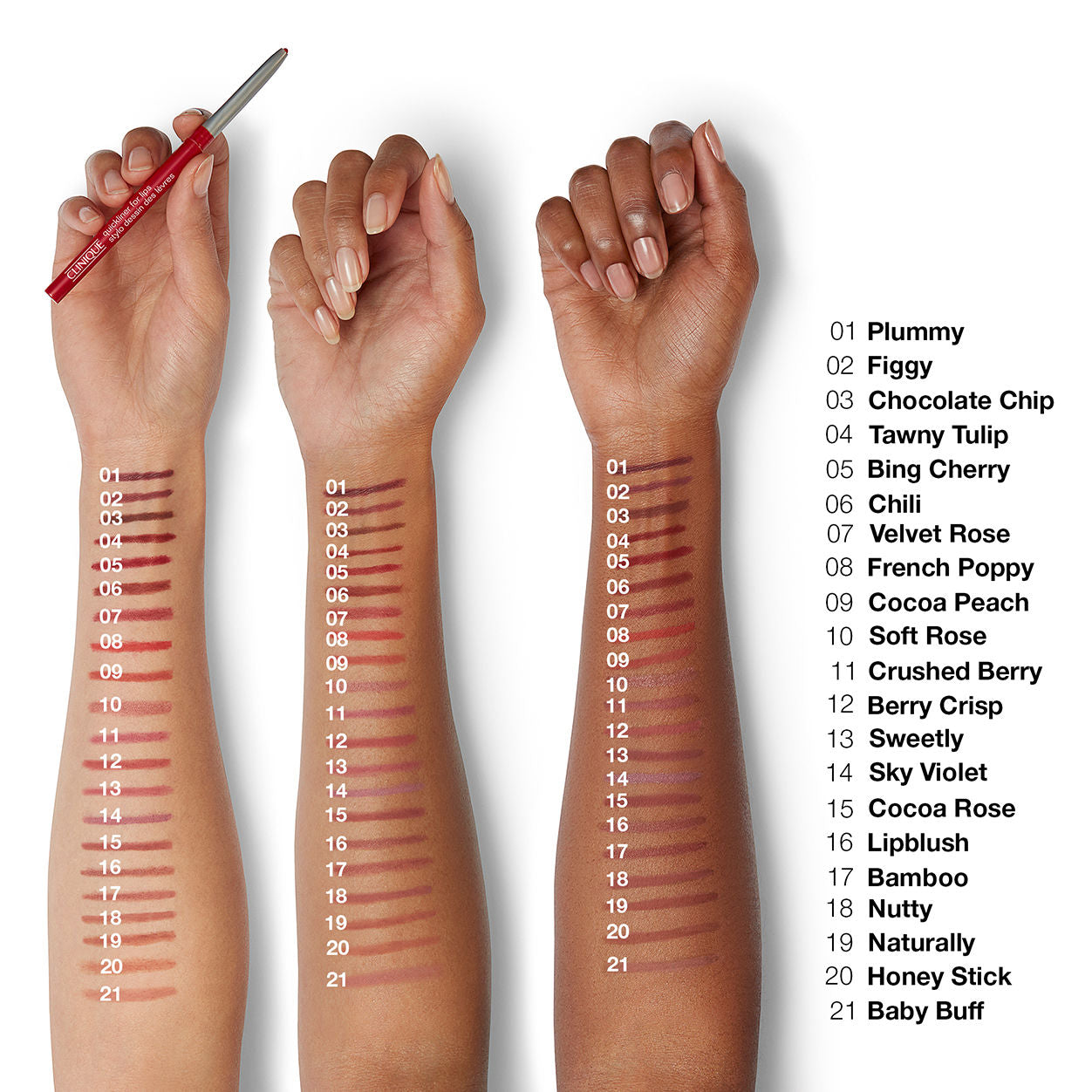 Model image of Clinique Quickliner For Lips variant: 48 BING CHERRY
