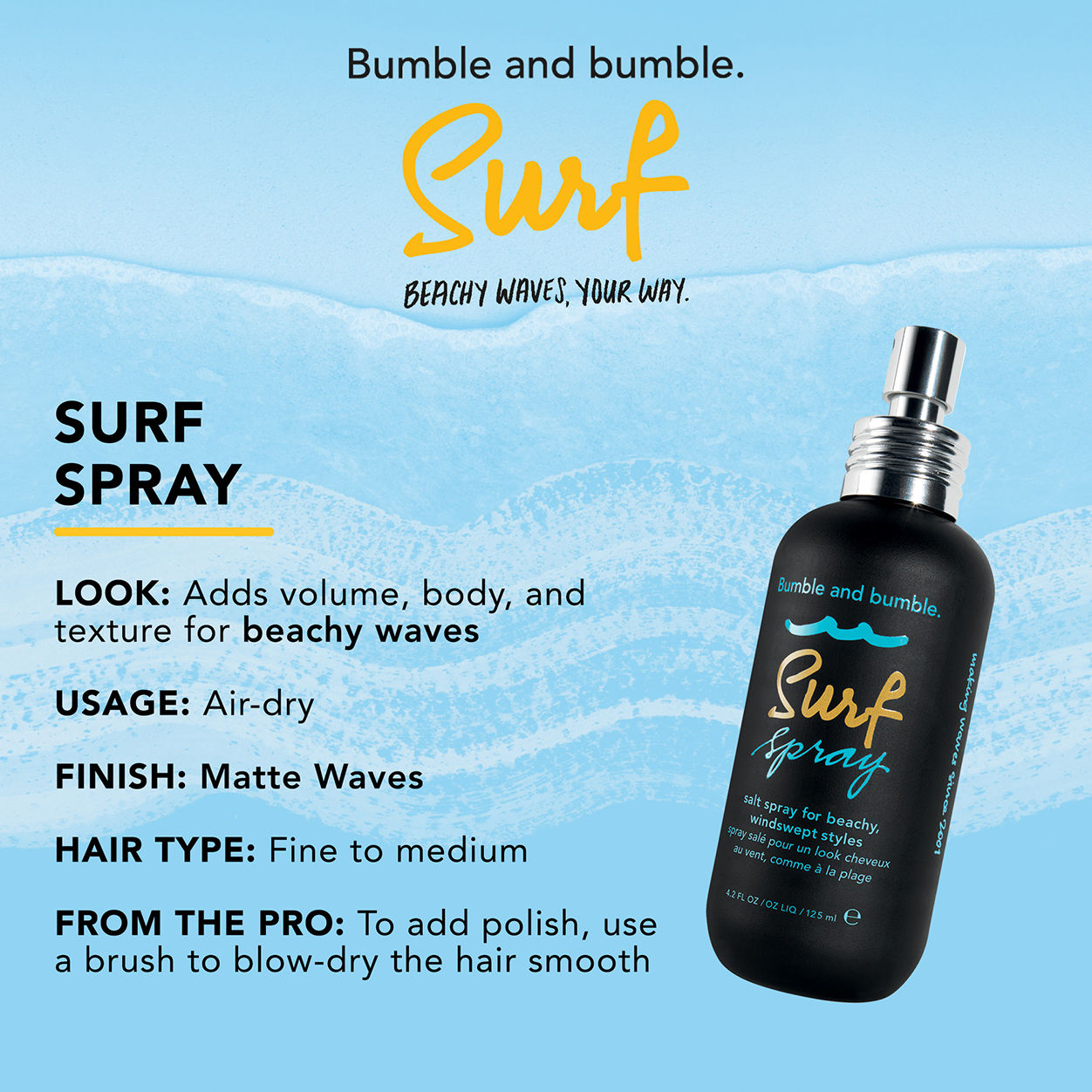 Information related to Bumble and Bumble Surf Spray Beach Waves