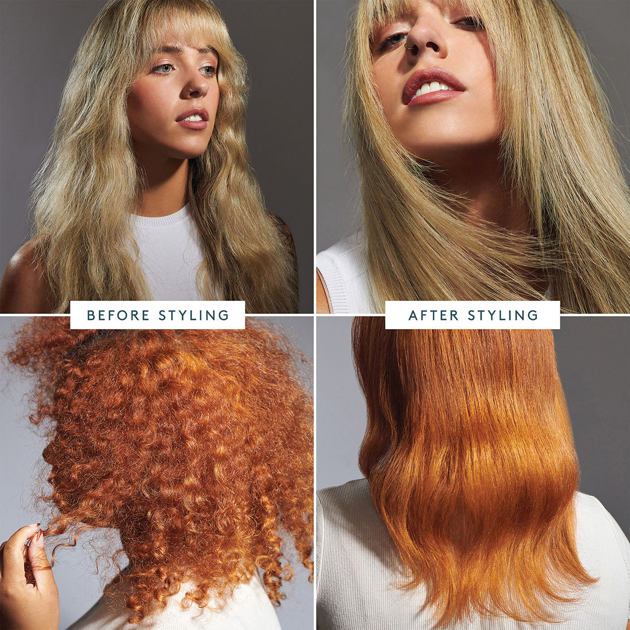Before and after results of using Virtue Un-Frizz Cream variant: 4 oz
