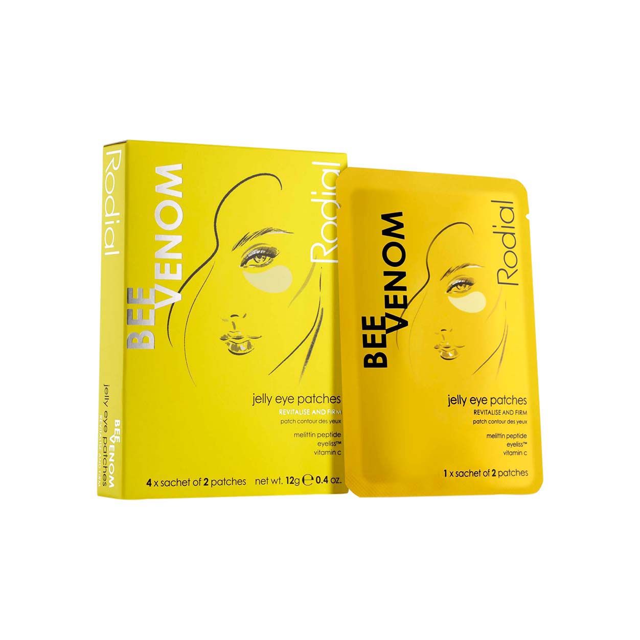 Image of the Rodial Bee Venom Jelly Eye Patches variant: 4 treatments box