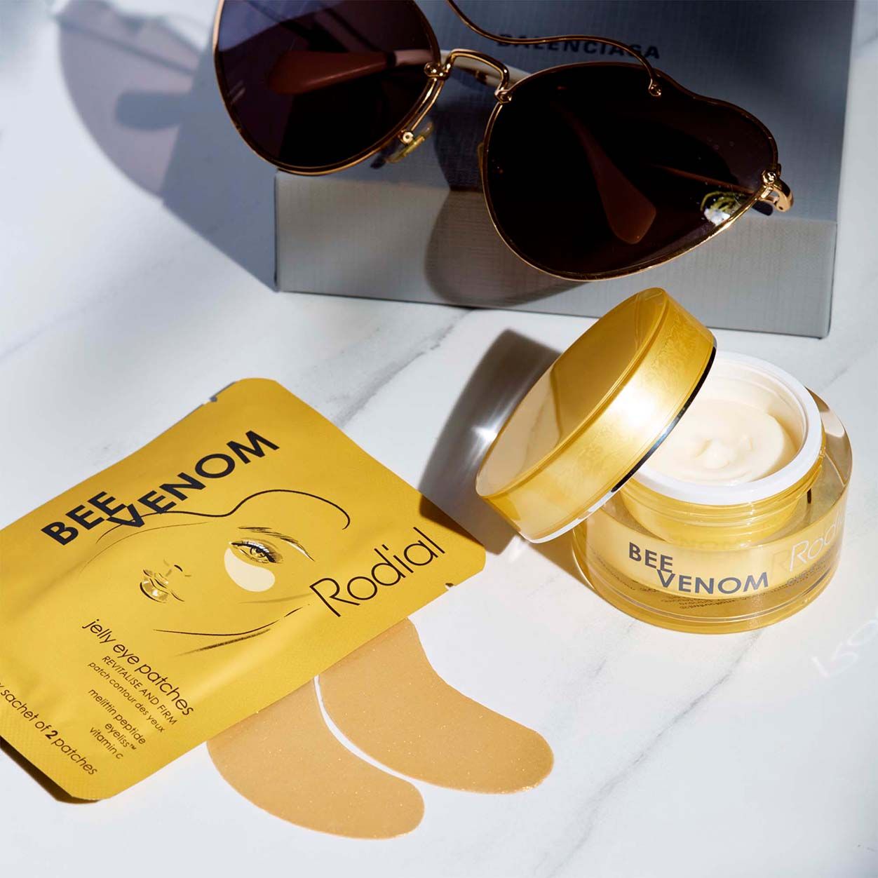 Lifestyle image of Rodial Bee Venom Jelly Eye Patches variant: 4 treatments