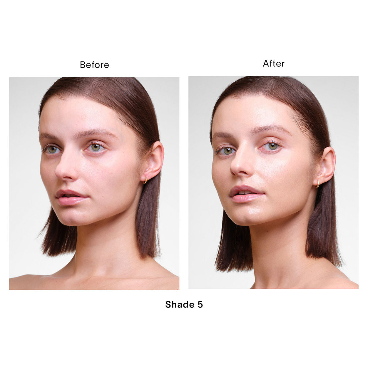 Before and after results of using Hourglass Veil Hydrating Skin Tint variant: 5