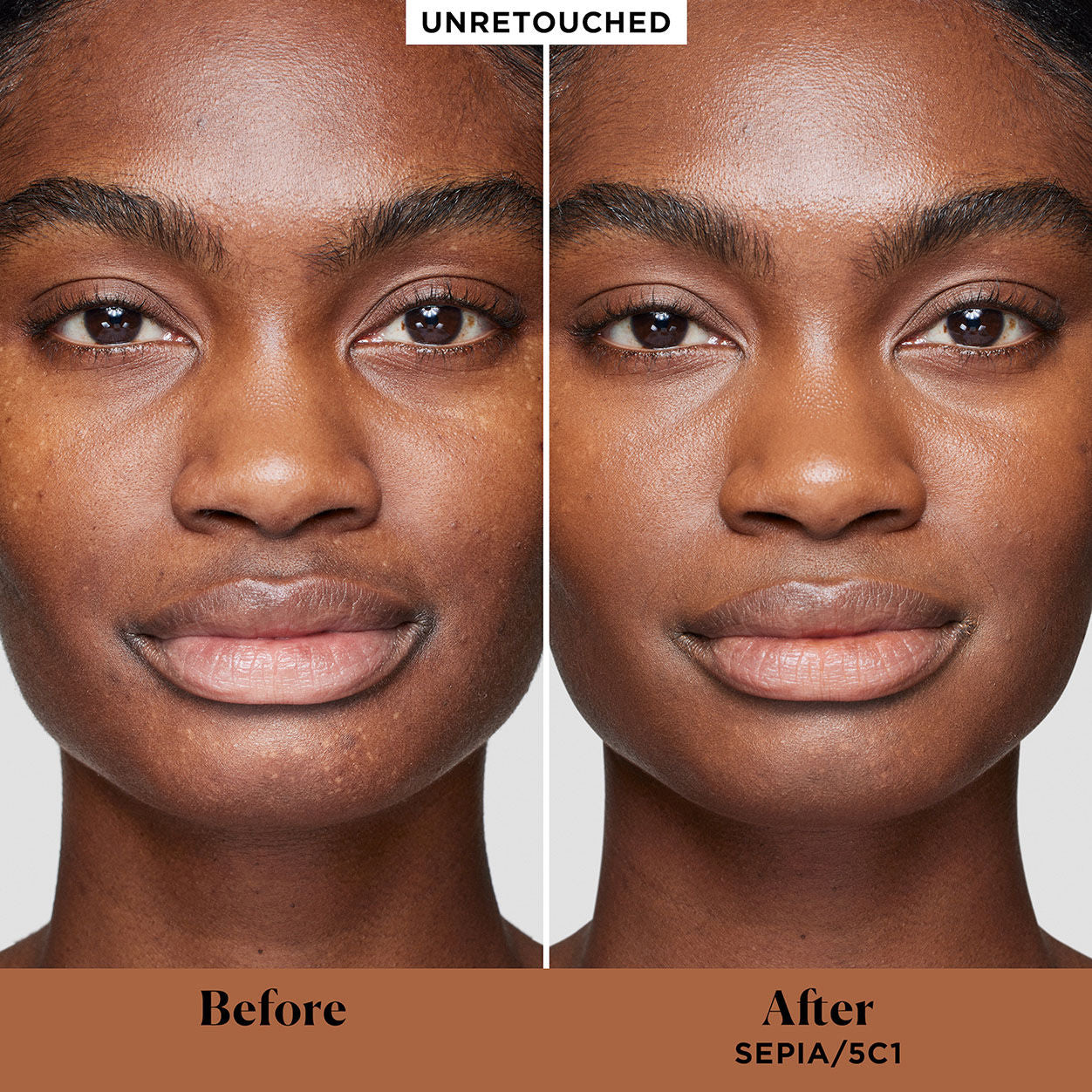 Before and after results of using variant: 5C1 Sepia