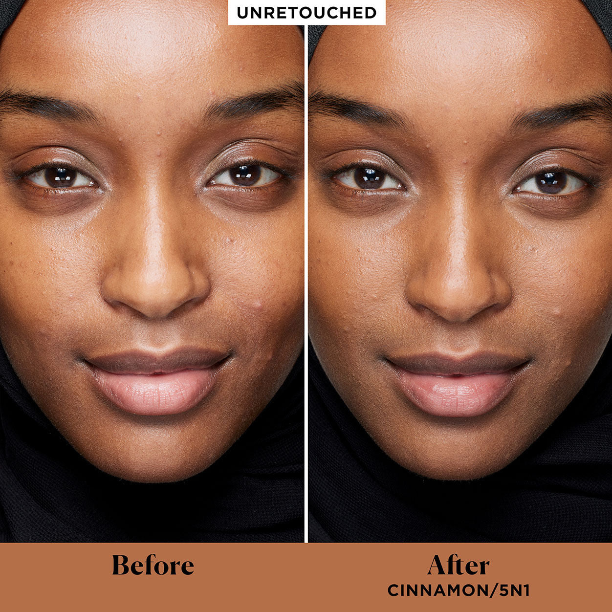 Before and after results of using variant: 5N1 Cinnamon