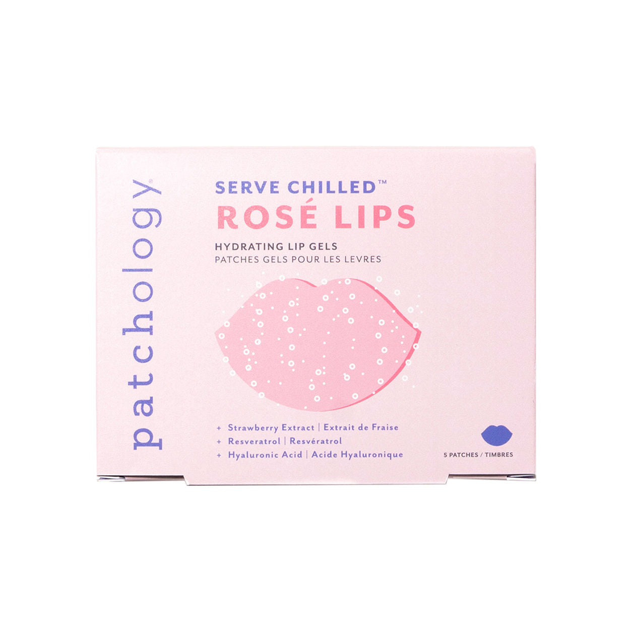 Image of the Patchology Serve Chilled Rosé Lip Gel variant: 5 Packs box