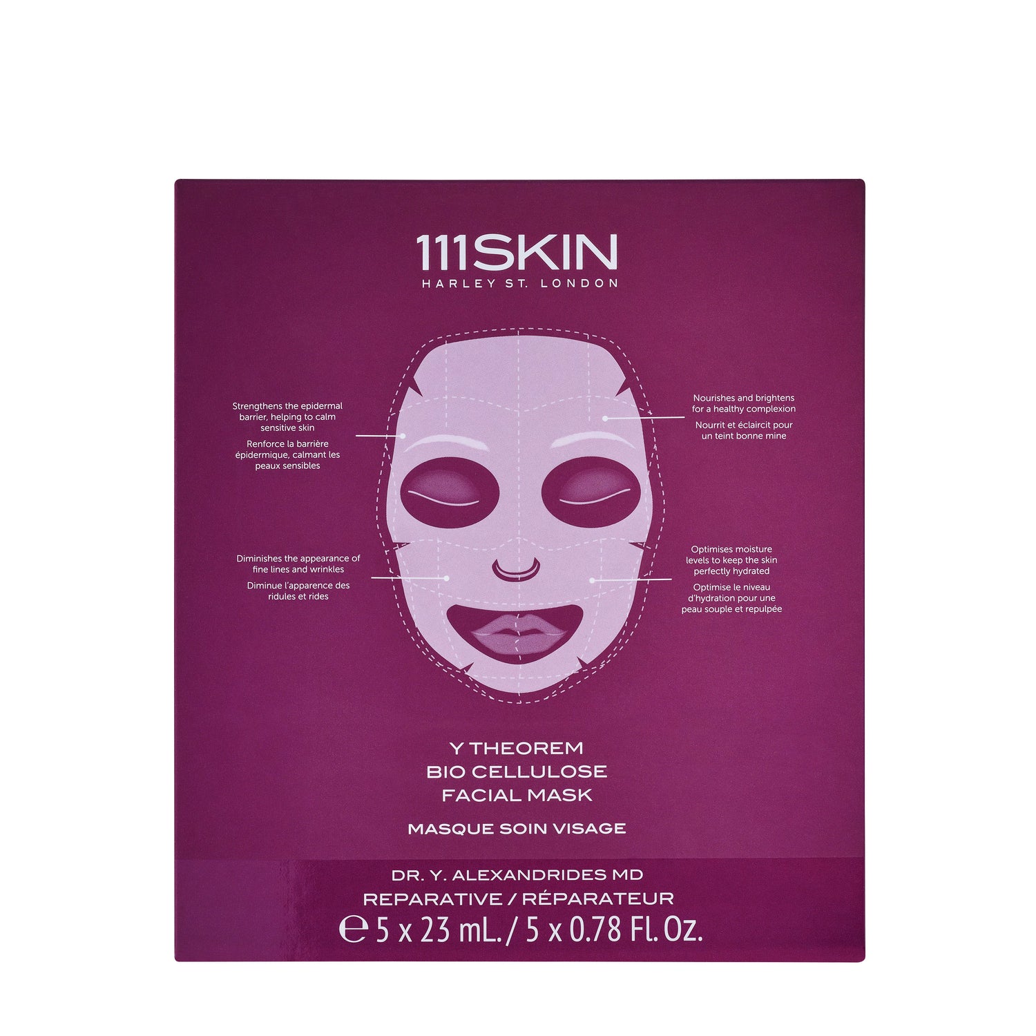 Image of the 111SKIN Y Theorem Bio Cellulose Facial Mask variant: 5 Treatments box