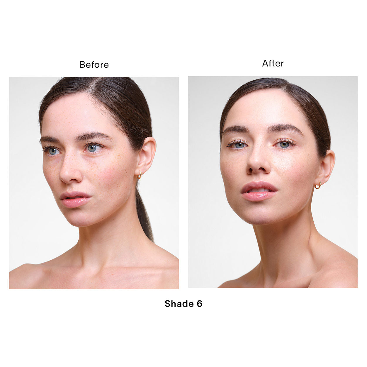 Before and after results of using Hourglass Veil Hydrating Skin Tint variant: 6