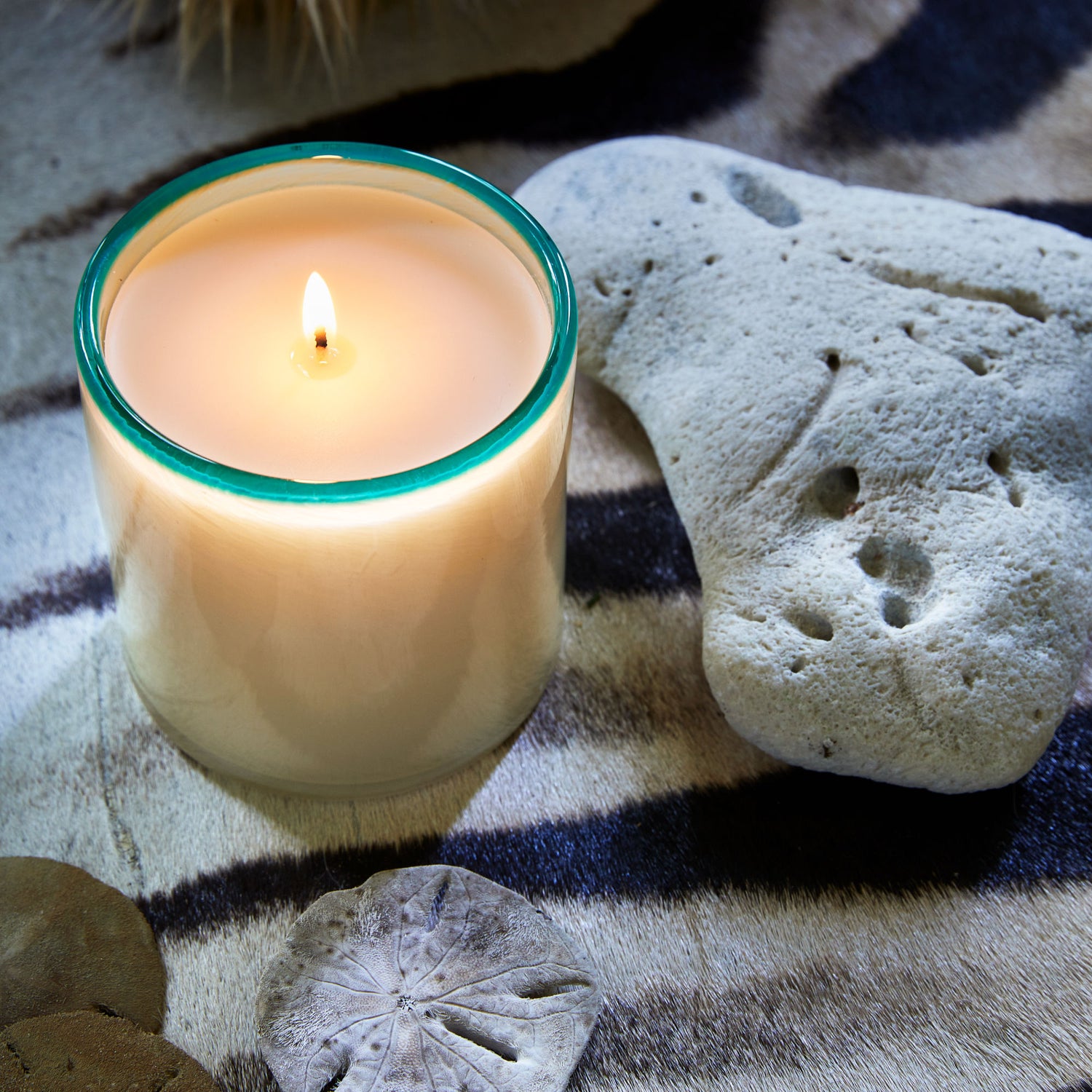 Lifestyle image of Lafco French Lilac Candle variant: 15.5 oz (Signature)