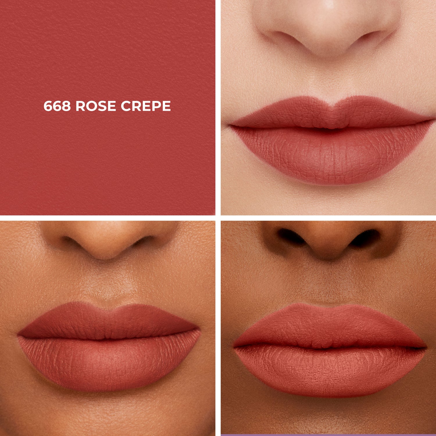 Image of a closed Laura Mercier Caviar Smoothing Matte Lipstick variant: 668 Rose Crepe