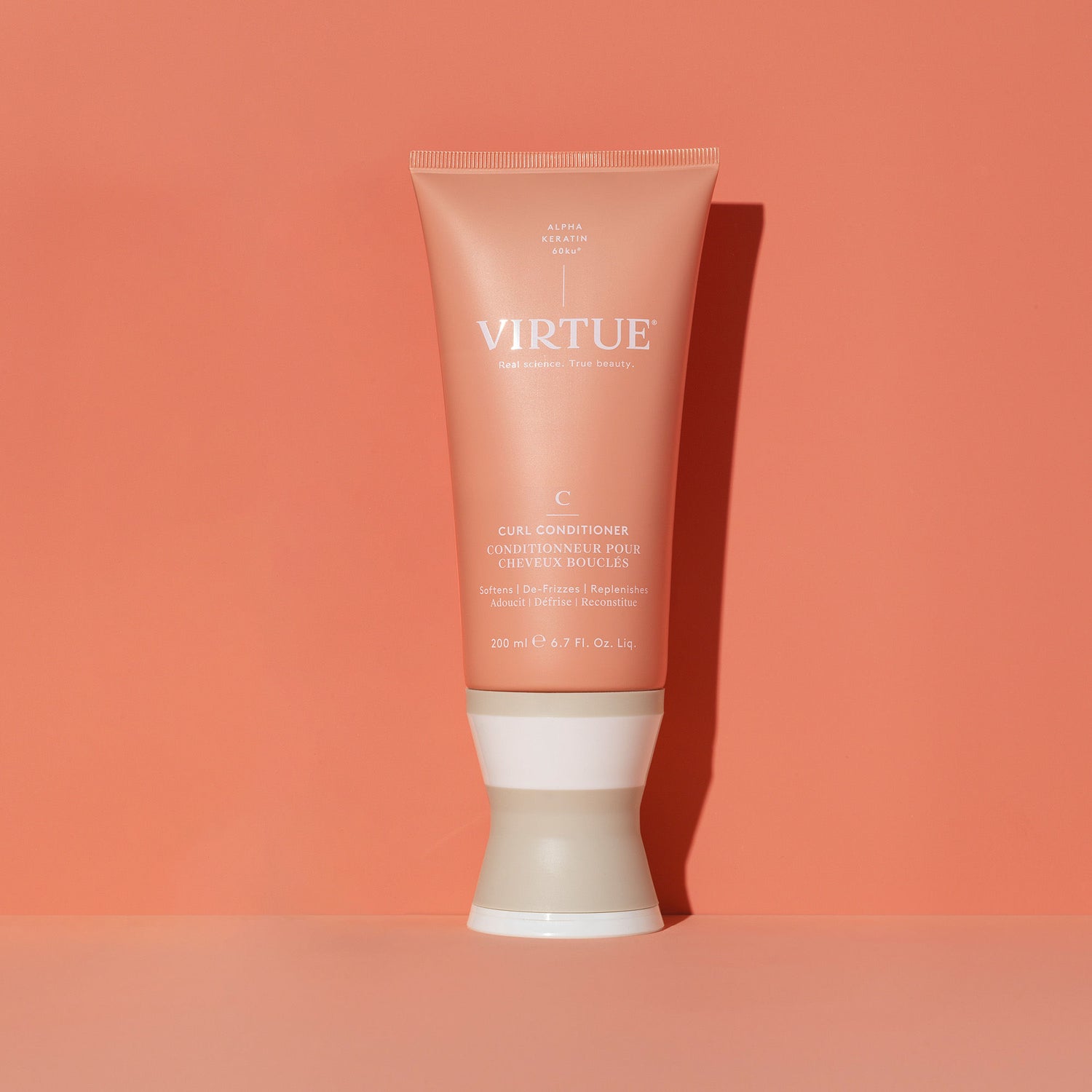 Lifestyle image of Virtue Curl Conditioner variant: 6.7 fl oz