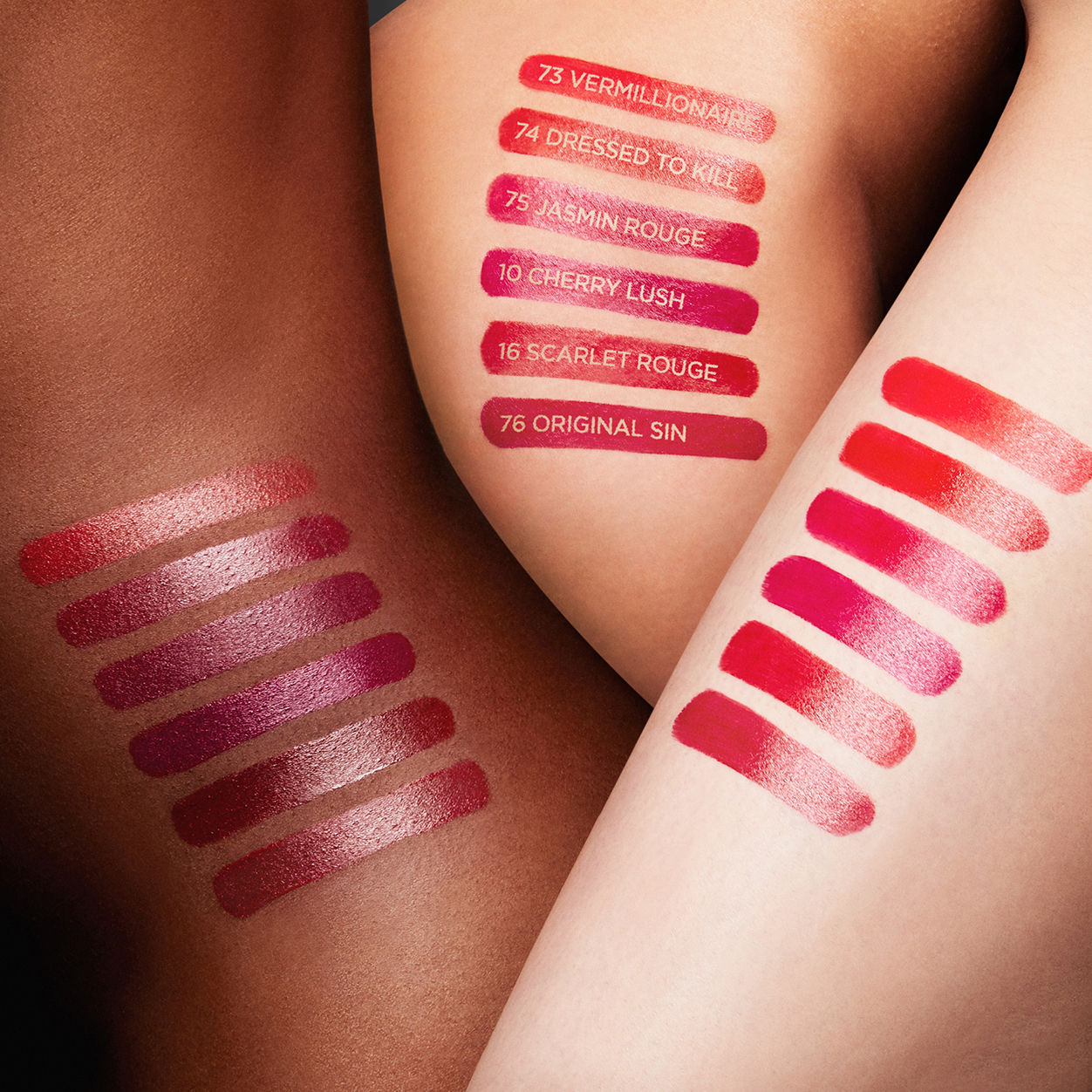 Model image of Tom Ford Lip Color Lipstick variant: 75 Jasmin Rouge
