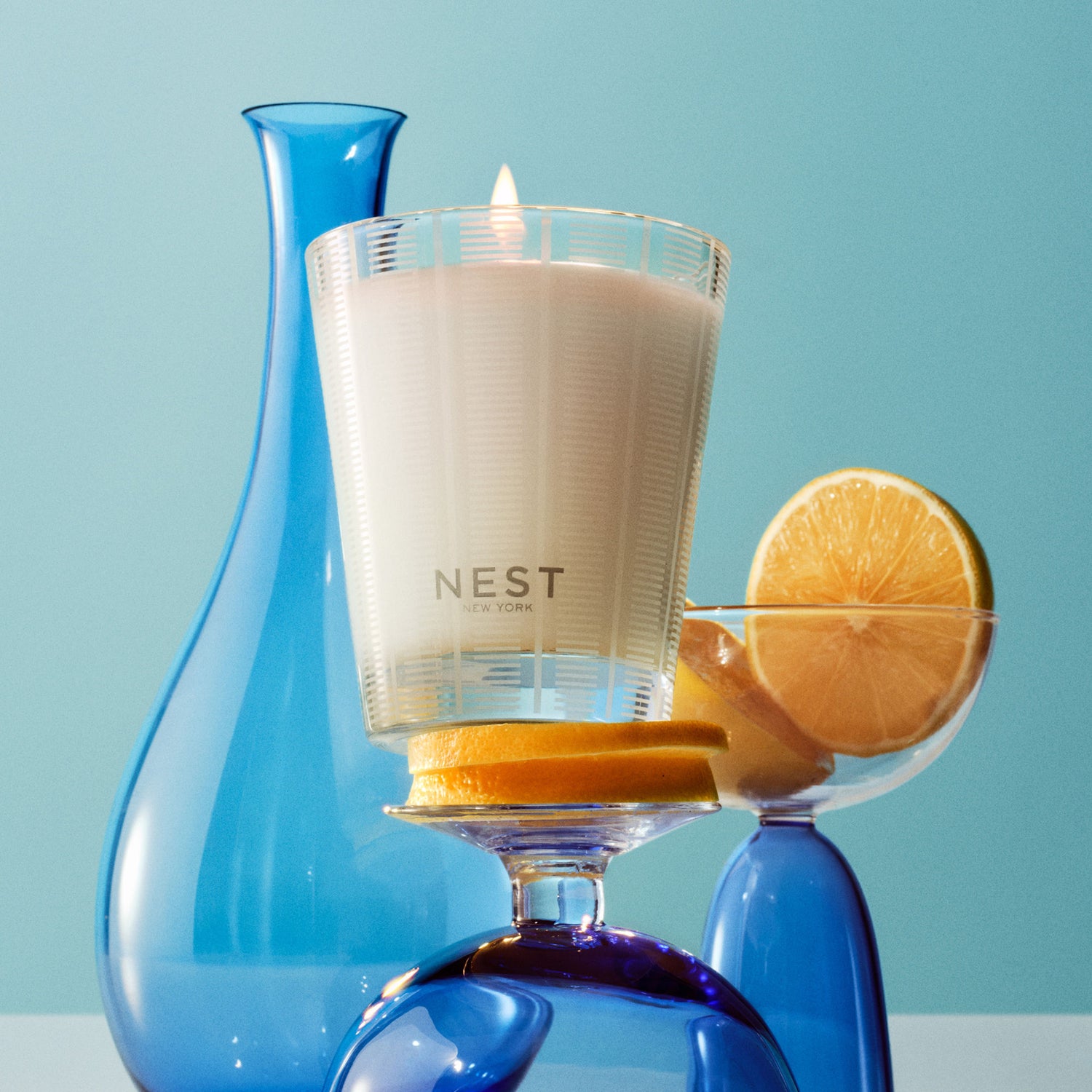 Lifestyle image of Nest Amalfi Lemon & Mint Candle variant: 8.1 oz (Classic)