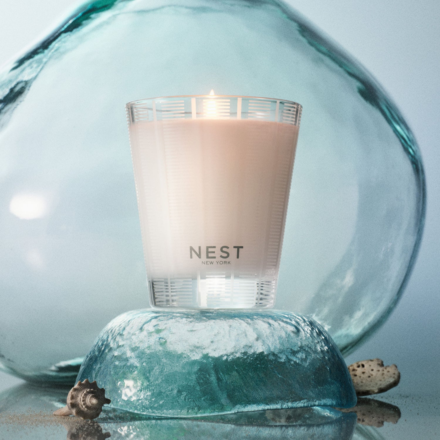 Lifestyle image of Nest Ocean Mist & Sea Salt Candle variant: 8.1 oz (Classic)
