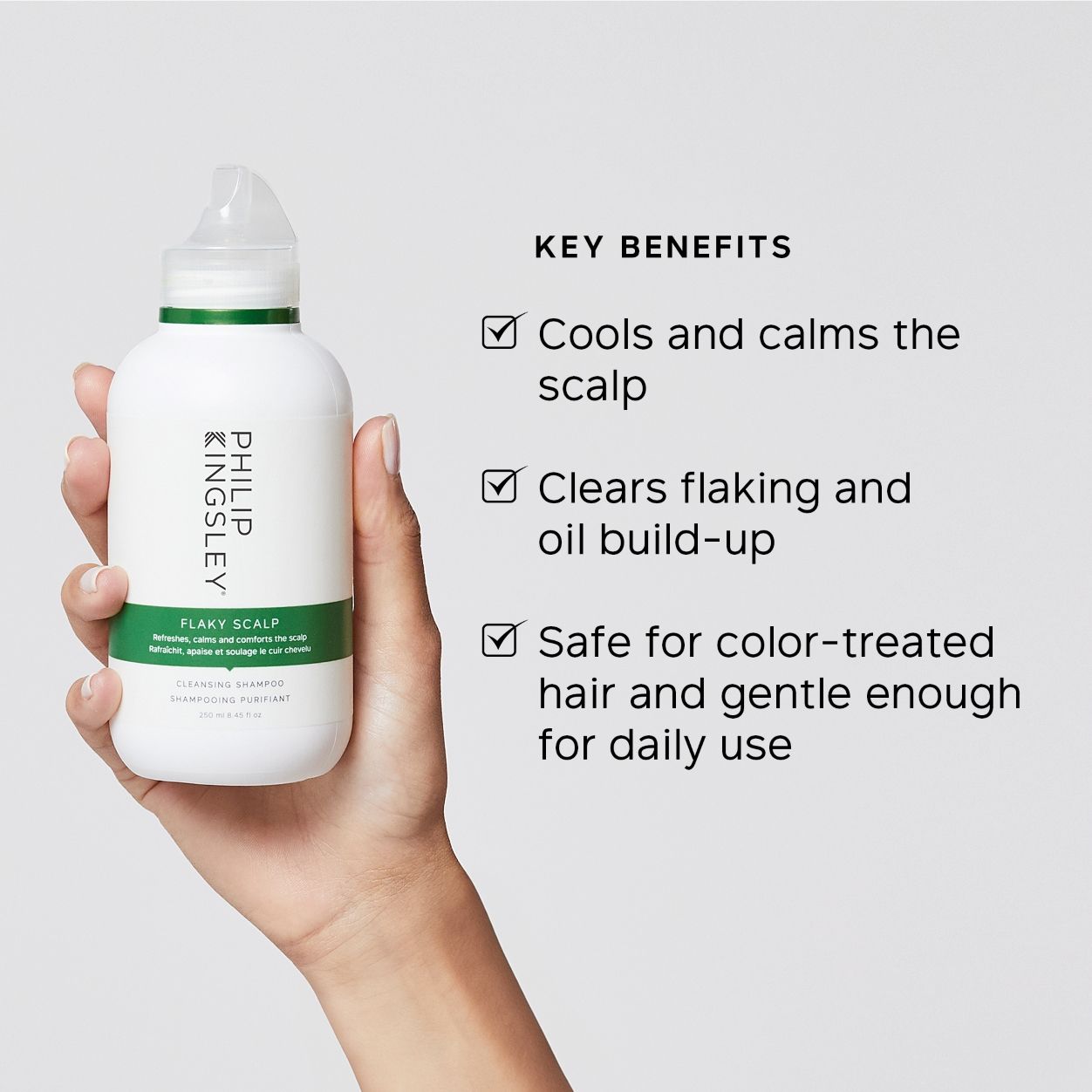 Lifestyle image of Philip Kingsley Flaky Scalp Cleansing Shampoo variant: 8.4 fl oz