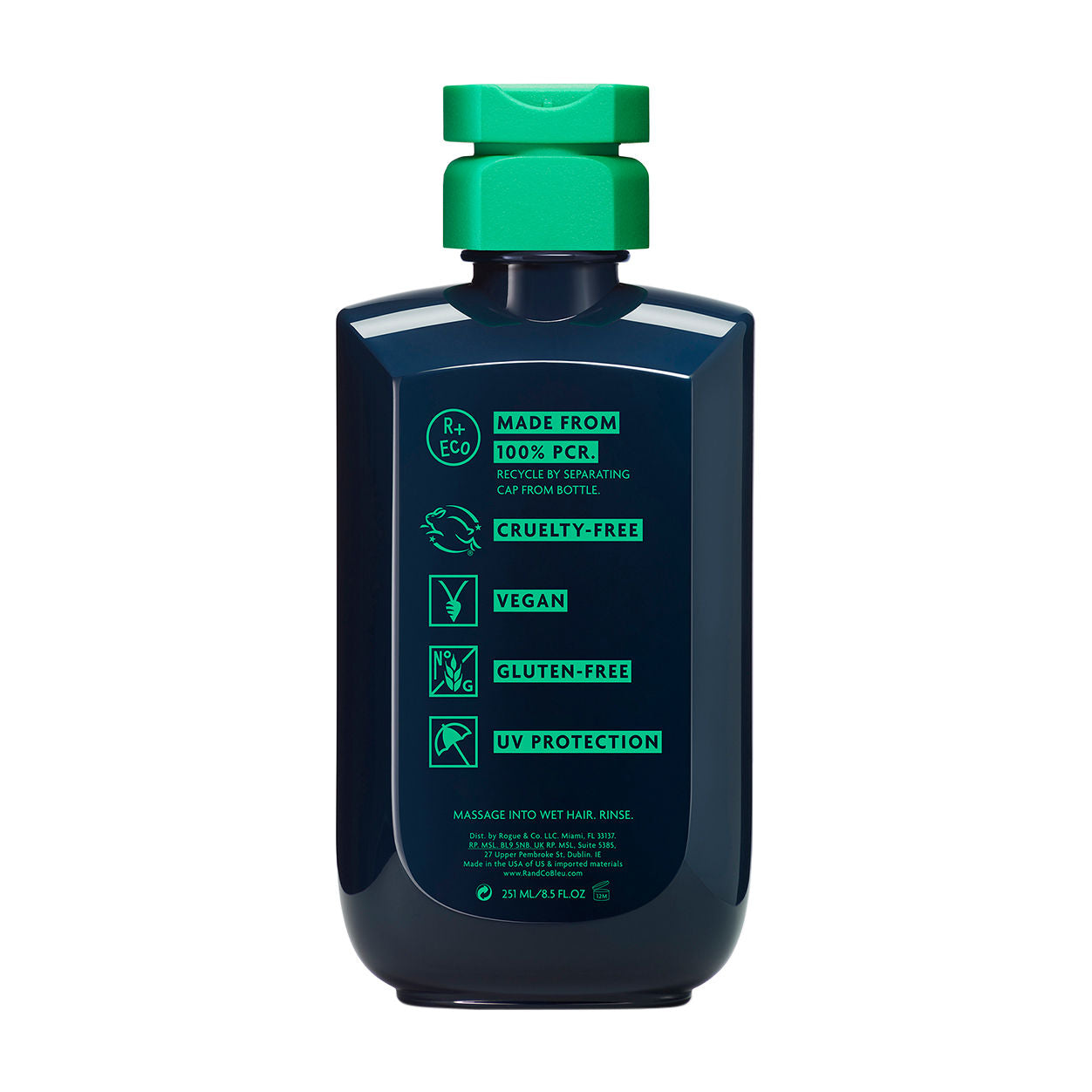 Back image of R+Co Bleu De Luxe Reparative Shampoo variant: 8.5 fl oz