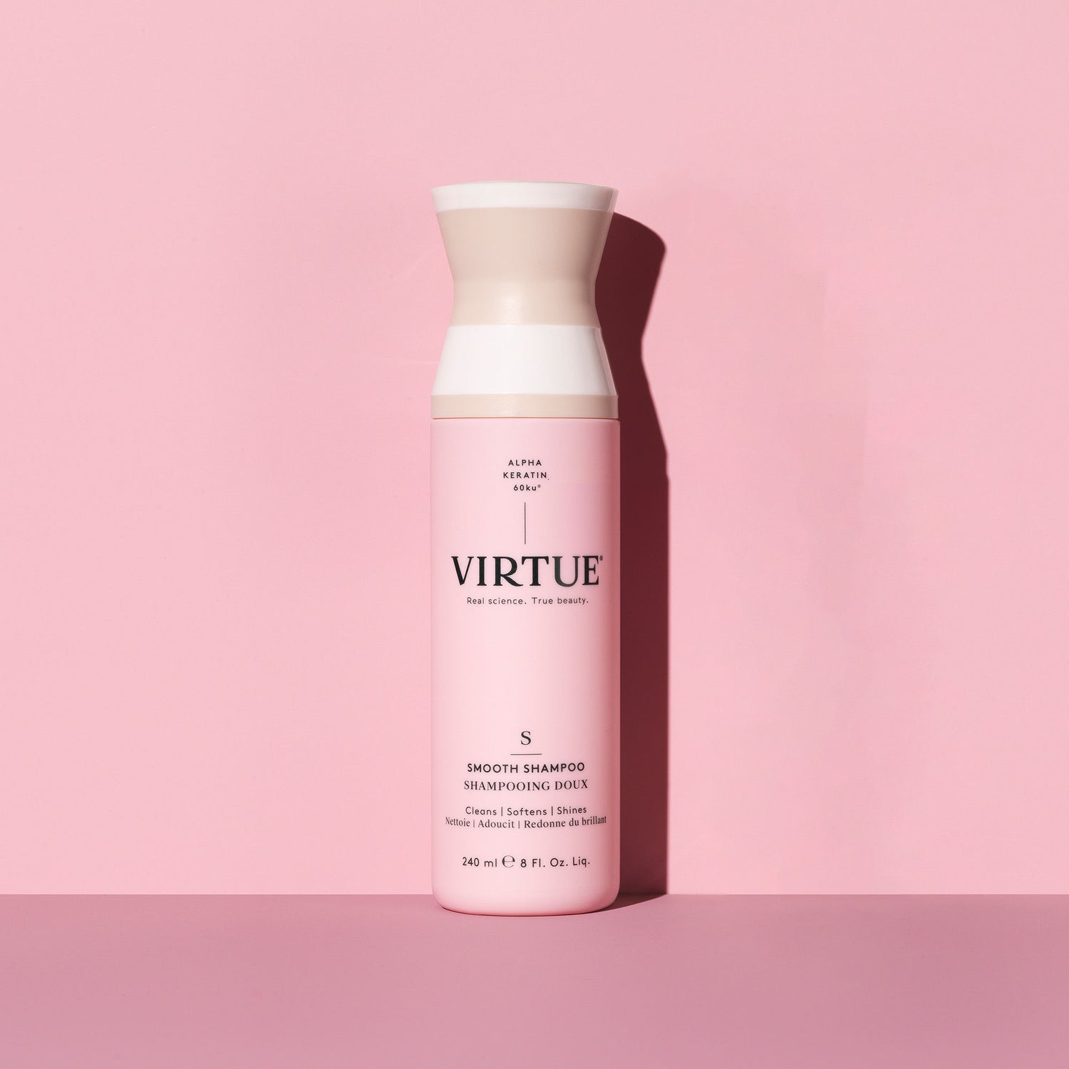 Lifestyle image of Virtue Smooth Shampoo variant: 8 oz