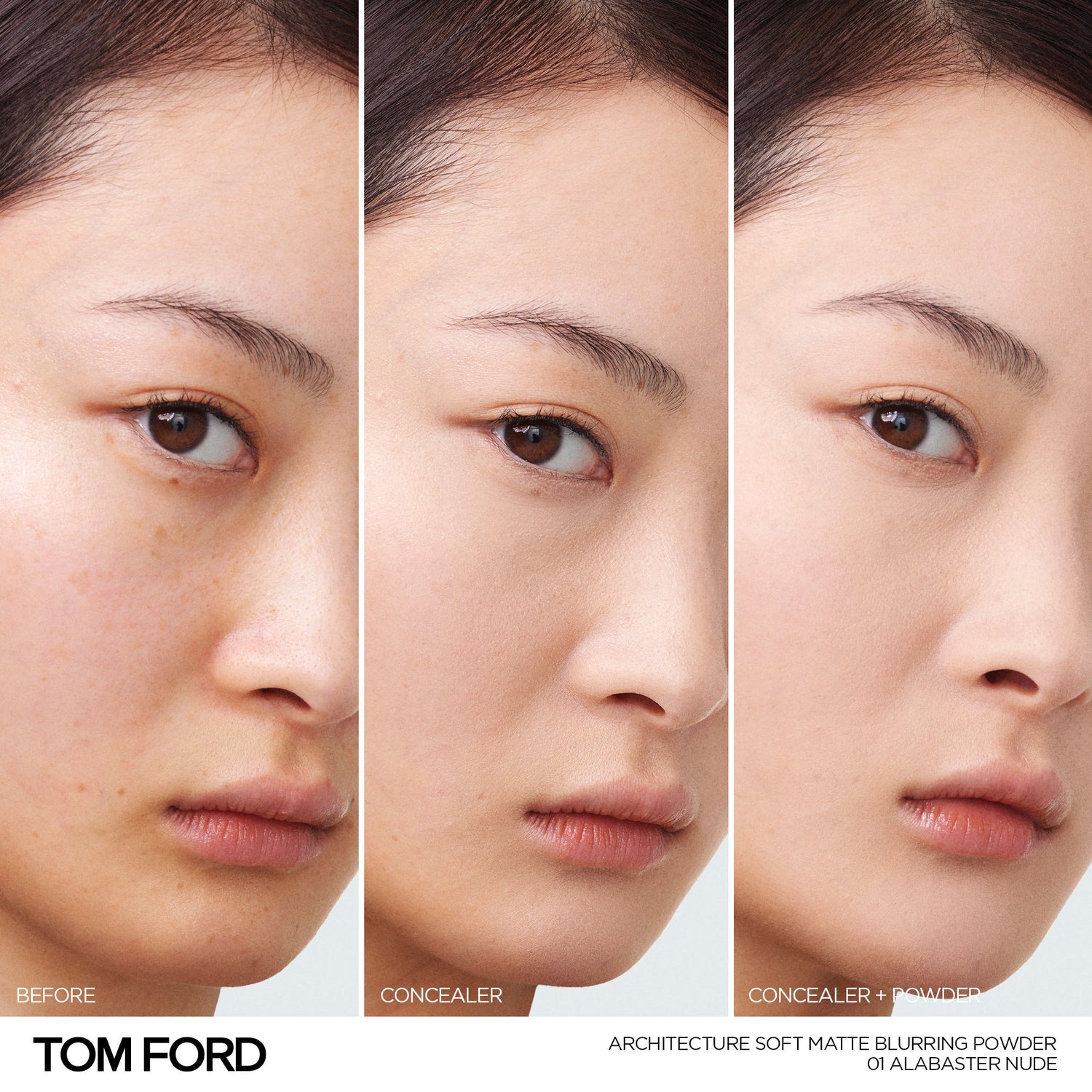 Model image of Tom Ford Architecture Soft Matte Blurring Powder variant: Alabaster Nude